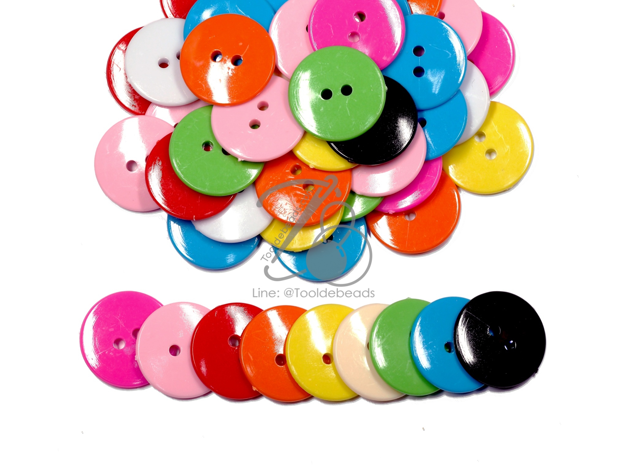 กระดุม จานบิน คละสี (10 กรัม) SKU-09776