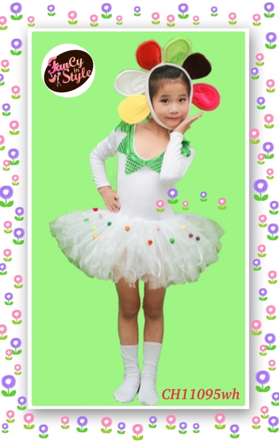 Children Costume/ชุดแฟนซีสำหรับคุณหนู/Fancy Flower Costume/ชุดแฟนซีดอกไม้สีขาว