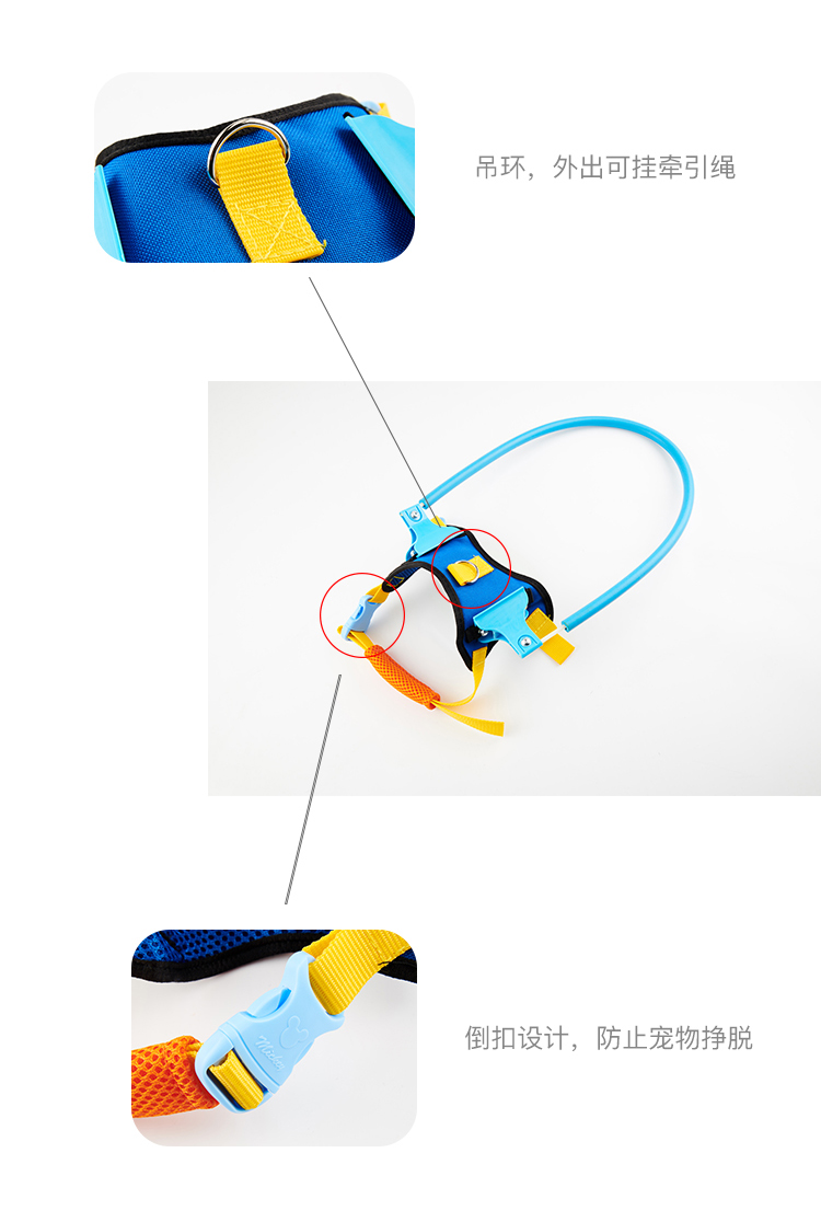 ห่วงกันชนสำหรับสุนัขตาบอด สีฟ้า [รุ่นใหม่] (Blind Dog Halo)