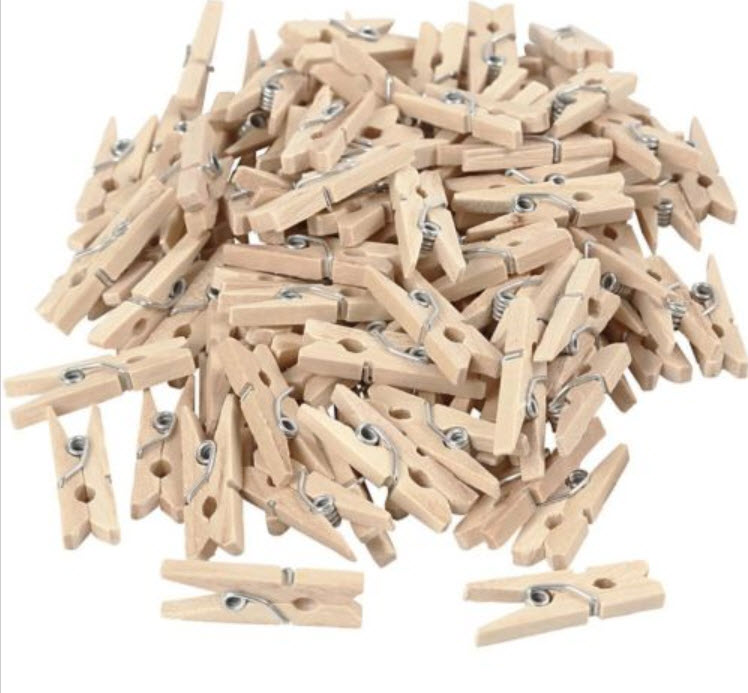 ไม้หนีบจิ๋ว ชุด 100 อัน