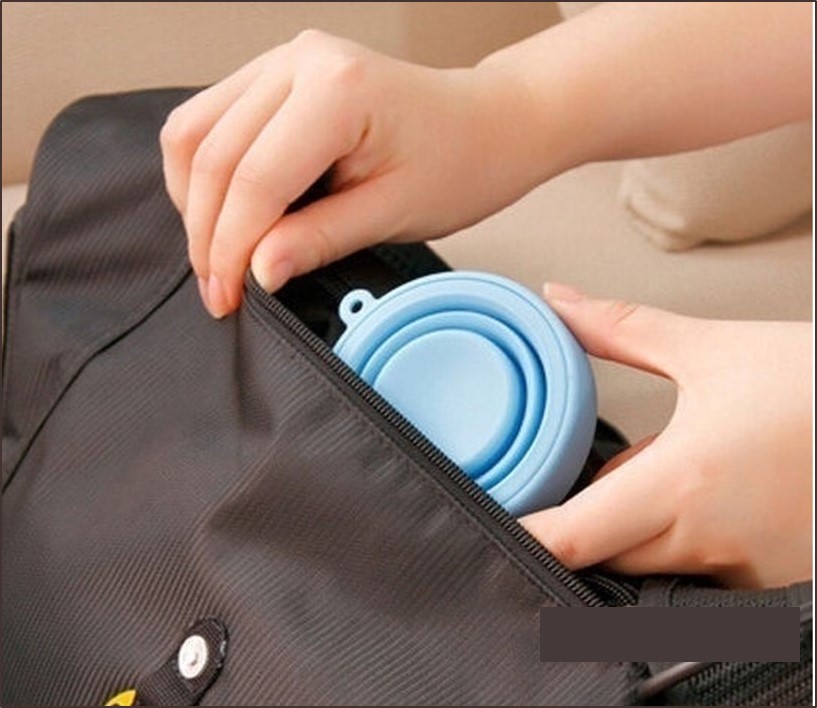 แก้วน้ำซิลิโคนพับได้พร้อมส่ง พกพา หยืดหยุ่นสะดวก สะอาด