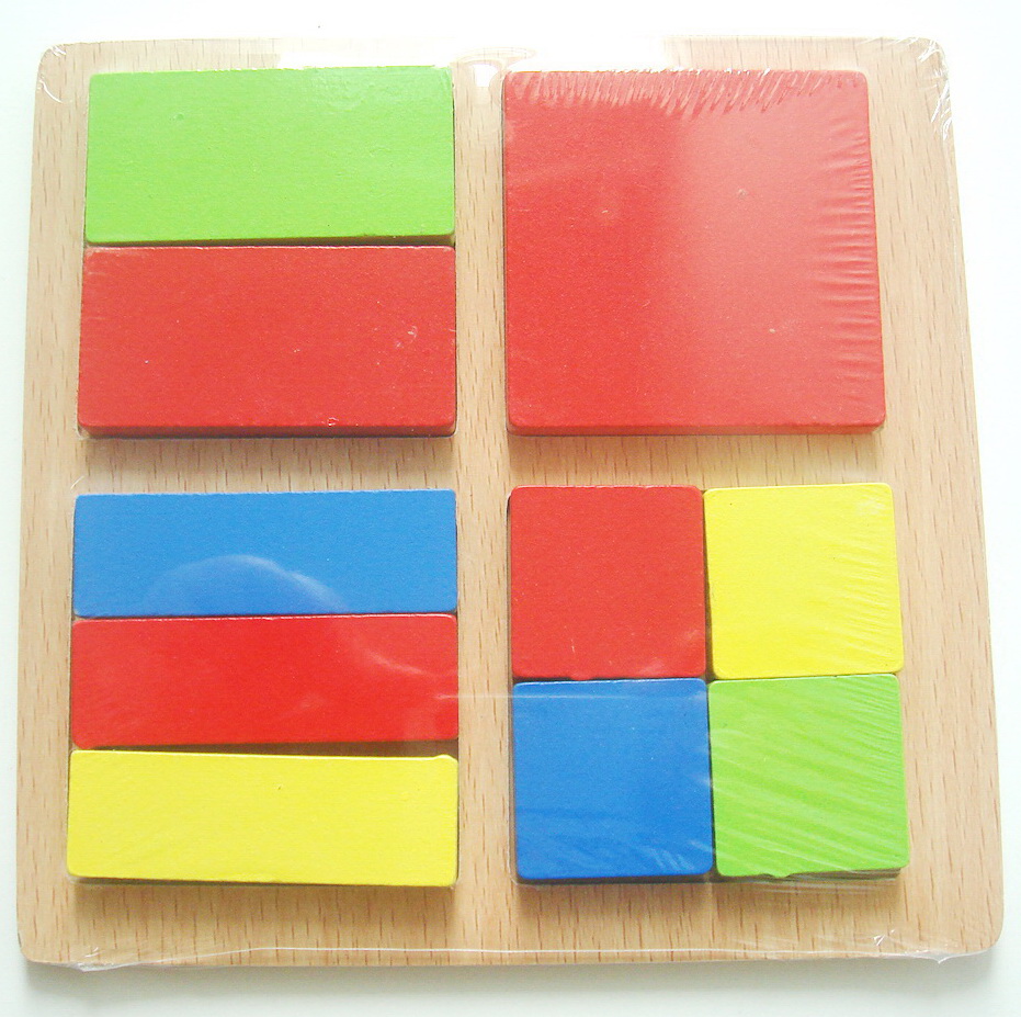 บล็อกไม้รูปทรงคณิตศาสตร์พร้อมส่ง วงกลม สามเหลี่ยม สี่เหลี่ยม