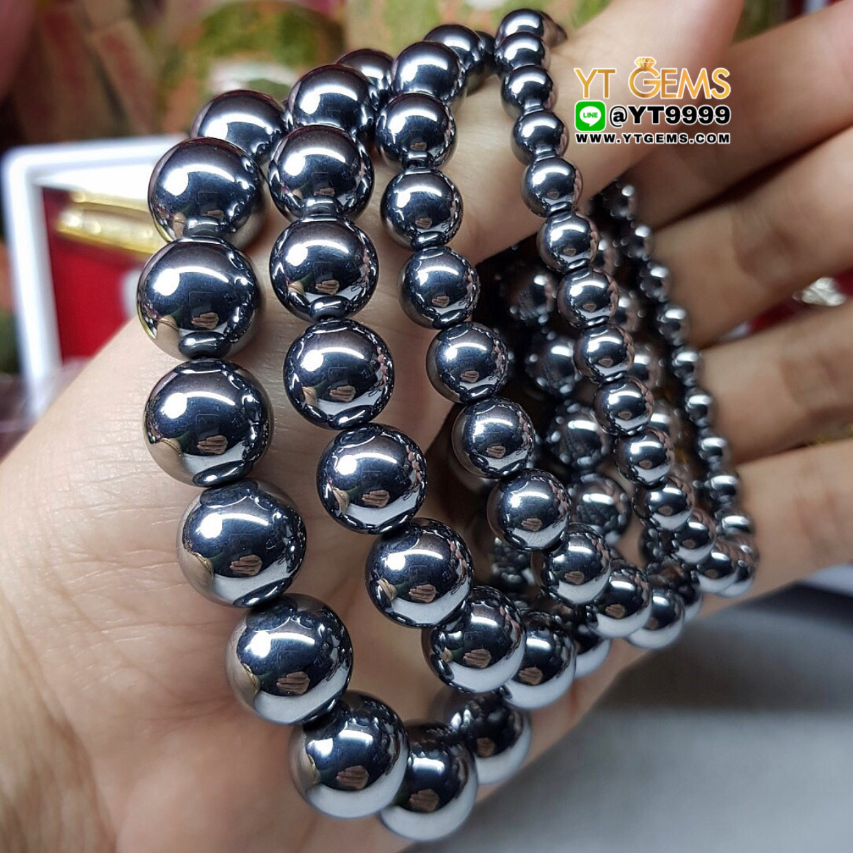 สร้อยข้อมือเทราเฮิร์ต เกรดA หินเทราเฮิร์ตแท้ ขนาดหิน 6 mm YTG-8914 YTGEMS