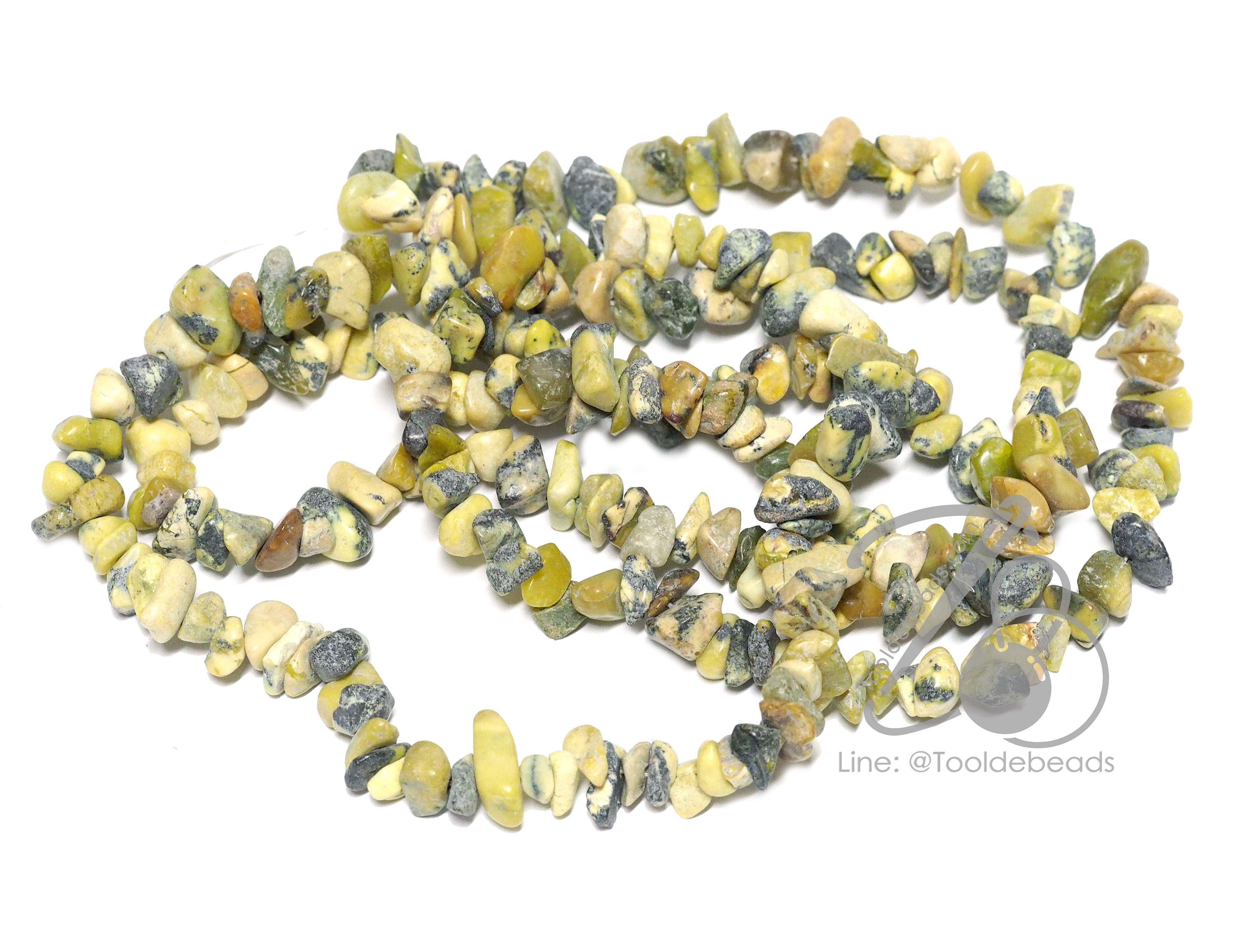 หิน Yellow Turquoise 6มม. ทรงหินแตก (250 เม็ด) SKU-14509