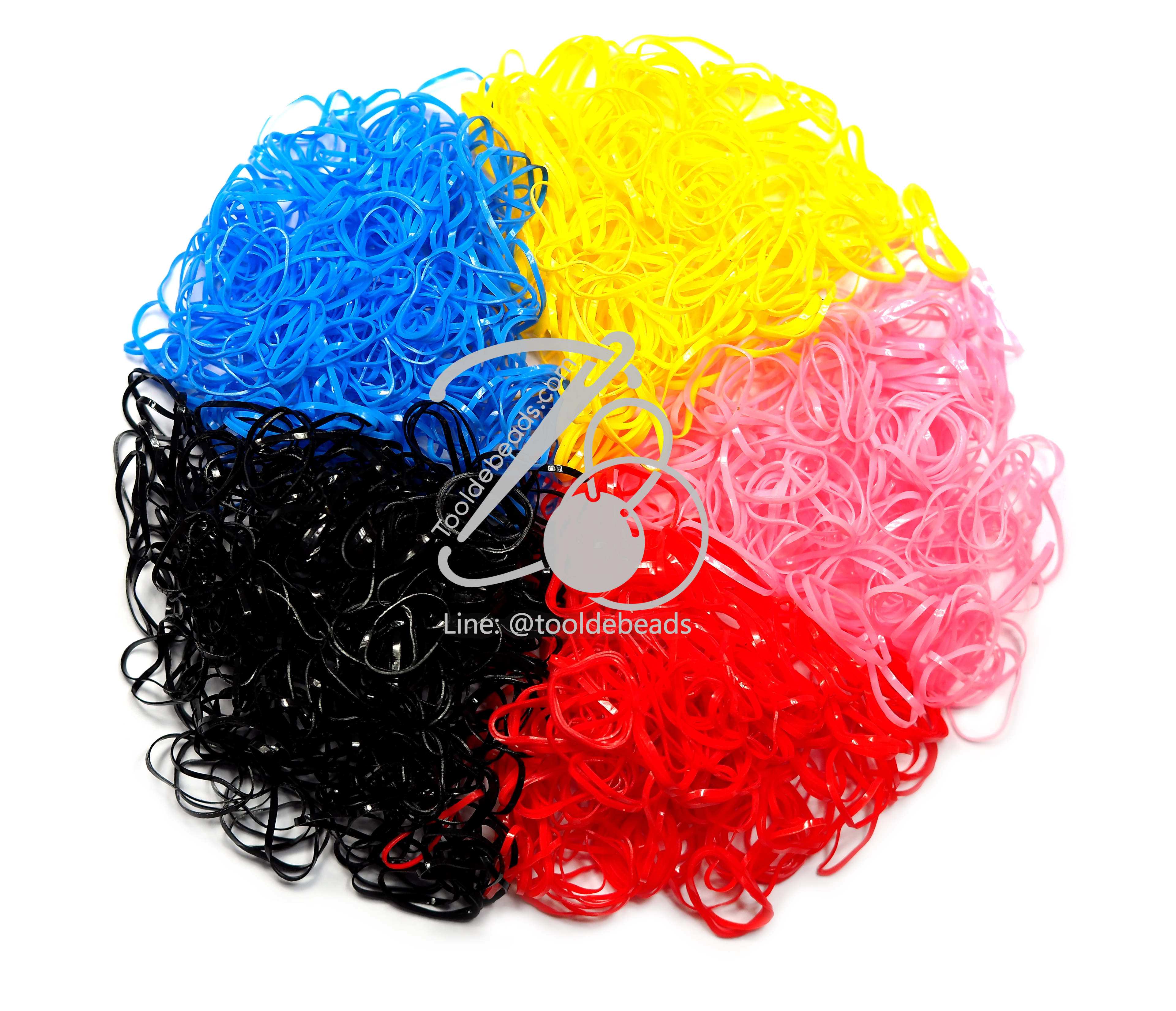 หนังยางรัดผม สีผสม 01 เส้นจิ๋ว (1 กิโลกรัม) SKU-05312