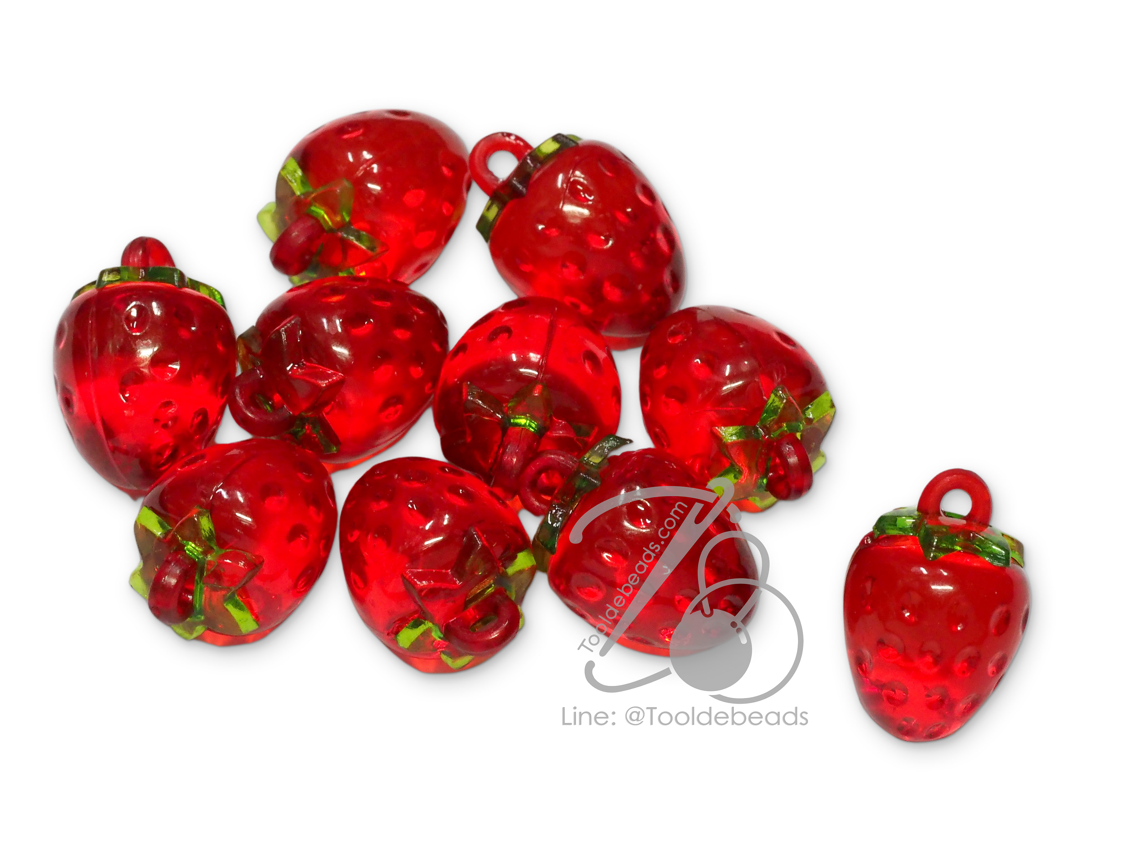 จี้อะคริลิค 20มม. ลายผลไม้ (10 ชิ้น) SKU-15332