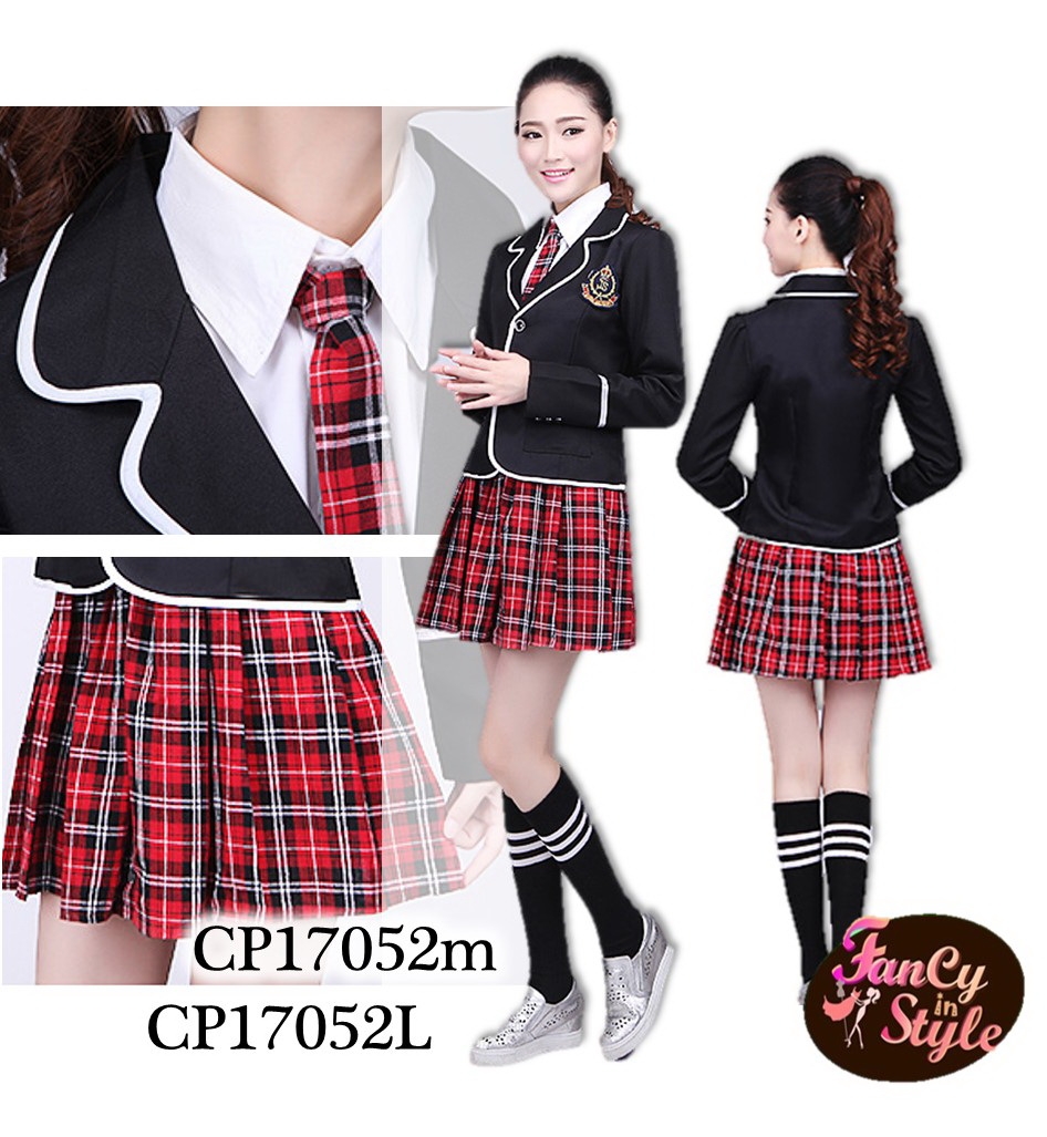 Uniform costume/School Girl costume /ชุดนักเรียนญี่ปุ่นแบบครบเซ็ตกระโปรงลายสก๊อต