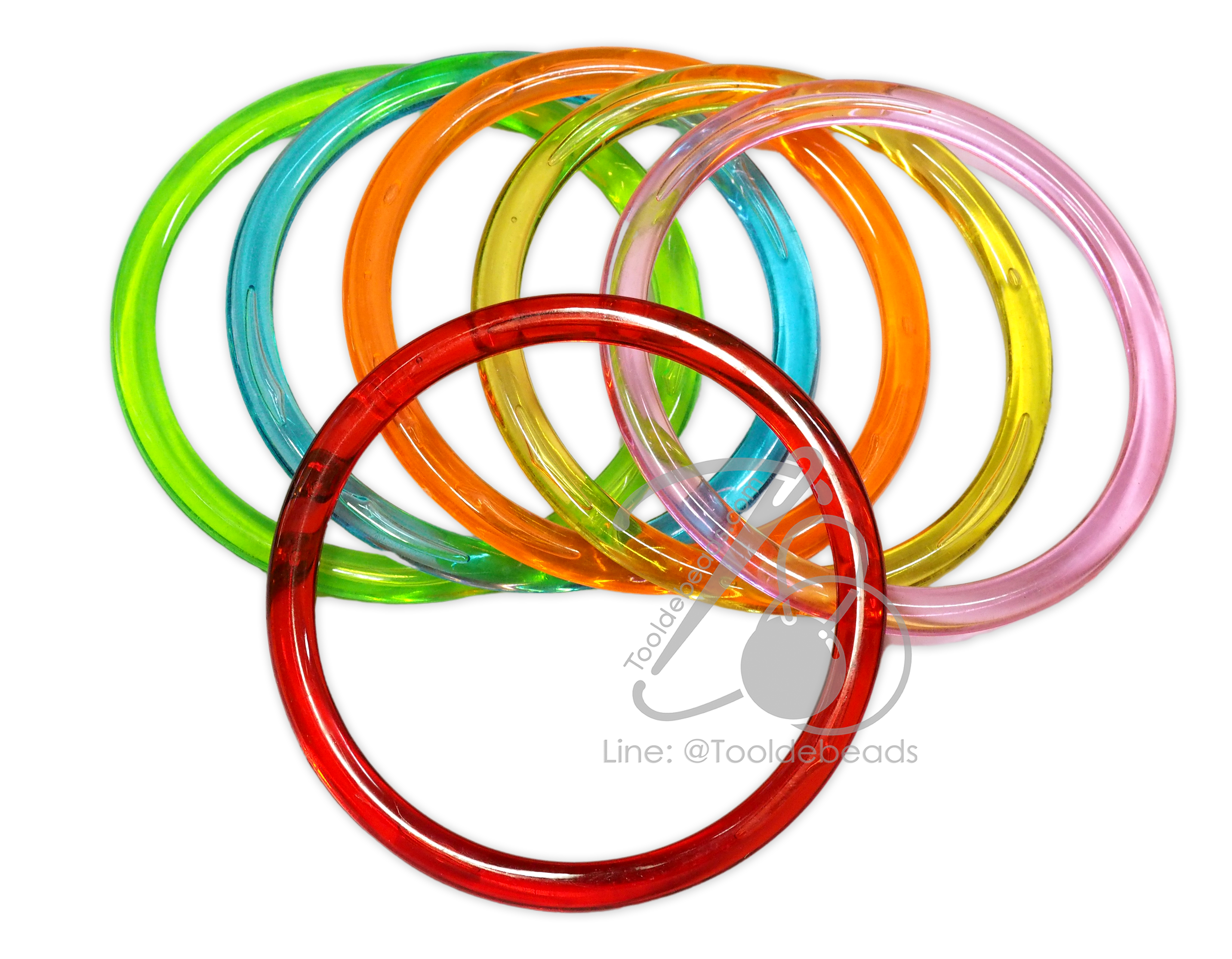 ห่วงหูกระเป๋า 120มม. ทรงกลม สีใส (12 คู่) SKU-17023