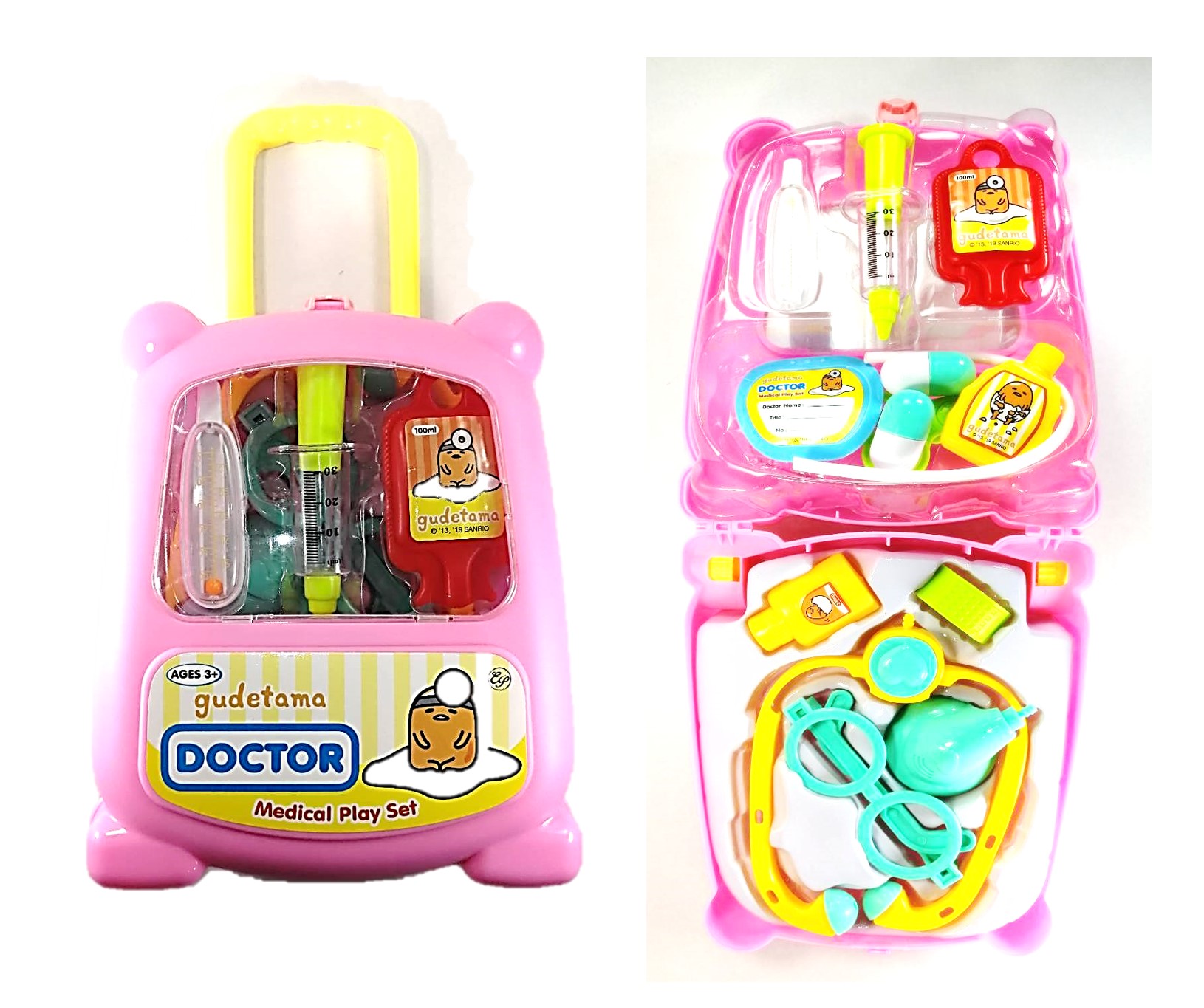 ชุดกระเป๋าคุณหมอล้อลากลวดลายการ์ตูนกูเดตามะ ไข่ขี้เกียจ ของเล่นพร้อมส่ง