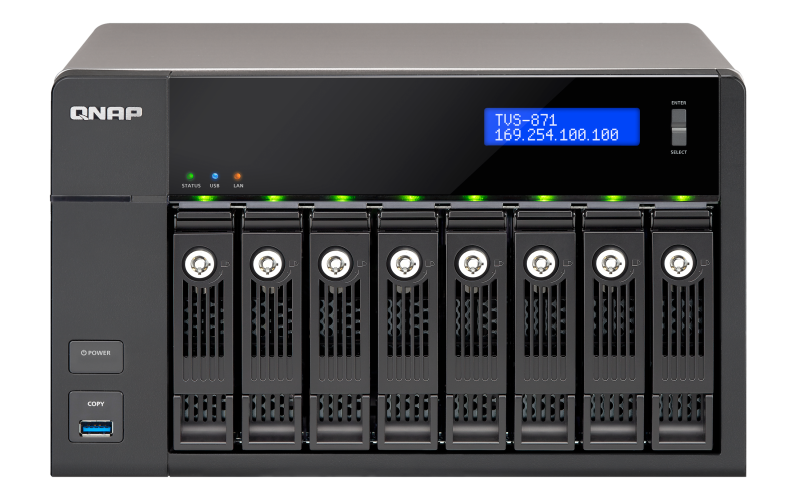 TVS-871 High-performance Turbo vNAS with 4K video playback and transcoding