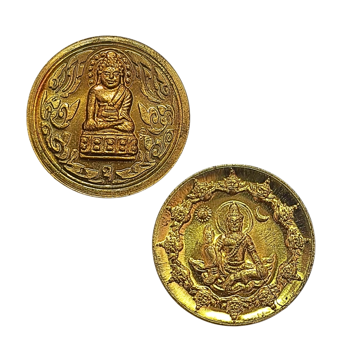 เหรียญจตุคามรามเทพรุ่นเพชรเศรษฐีวัดดอนซอยเจริญกรุงจ.กรุงเทพเนื้อกะไหล่ทอง