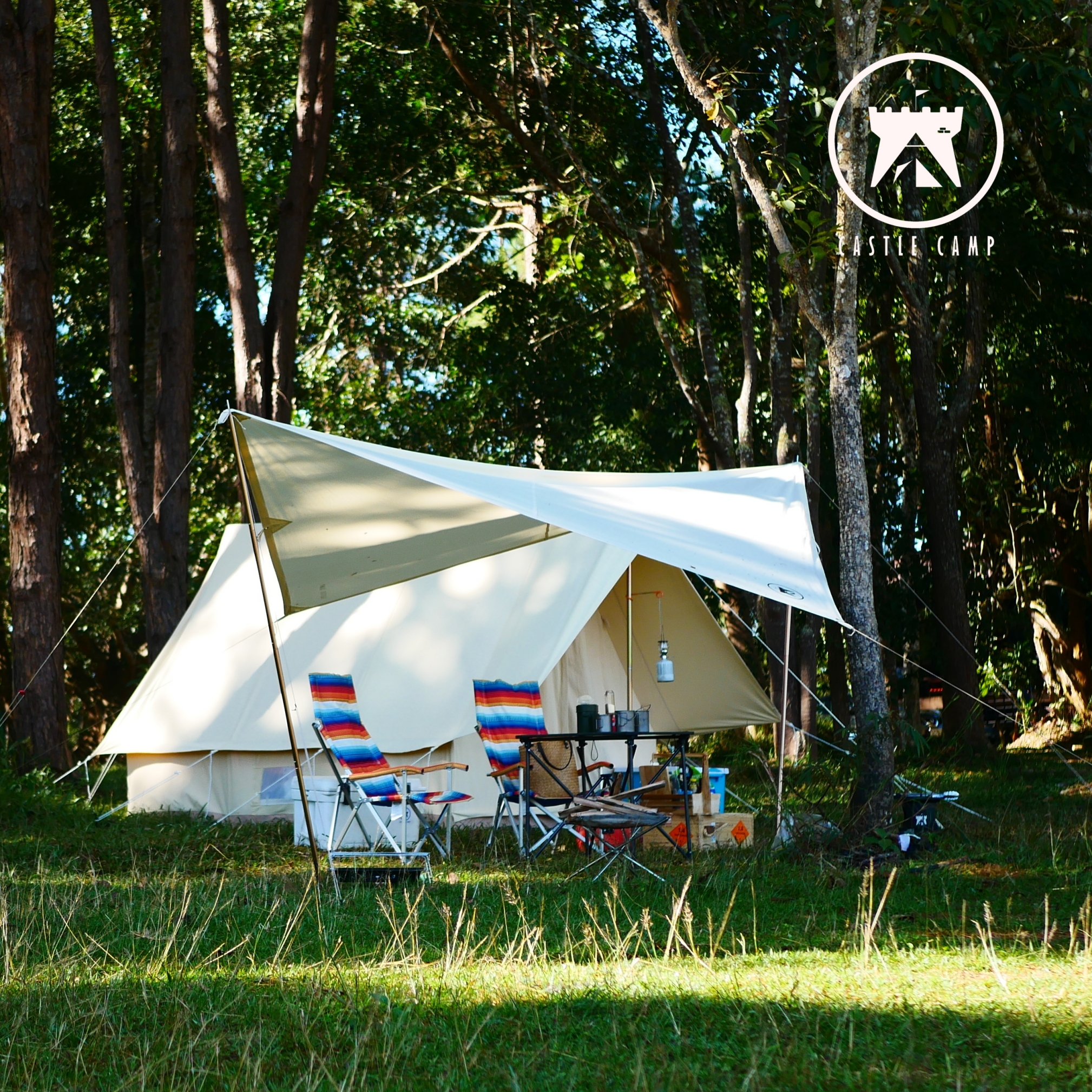 Castle Camp Tarp cotton canvas 3x3m.