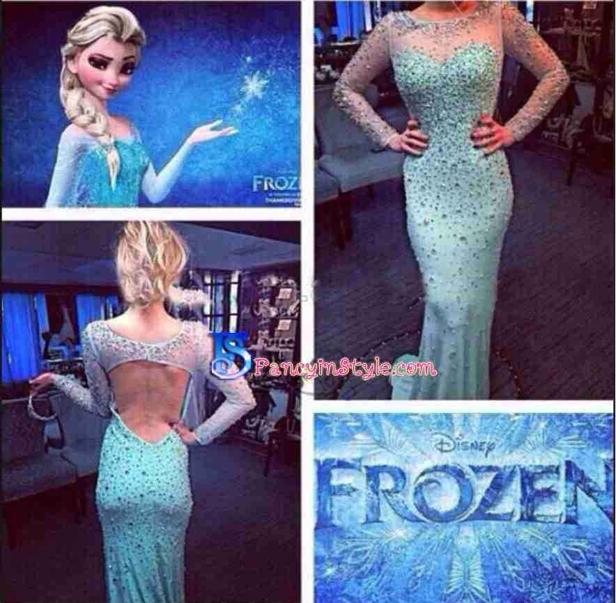 Long Dress ชุดราตรียาวสีฟ้า
