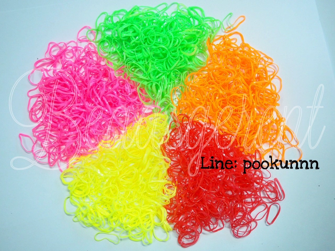 หนังยางรัดผม สีผสม 09 เส้นจิ๋ว (1 กิโลกรัม) SKU-05314
