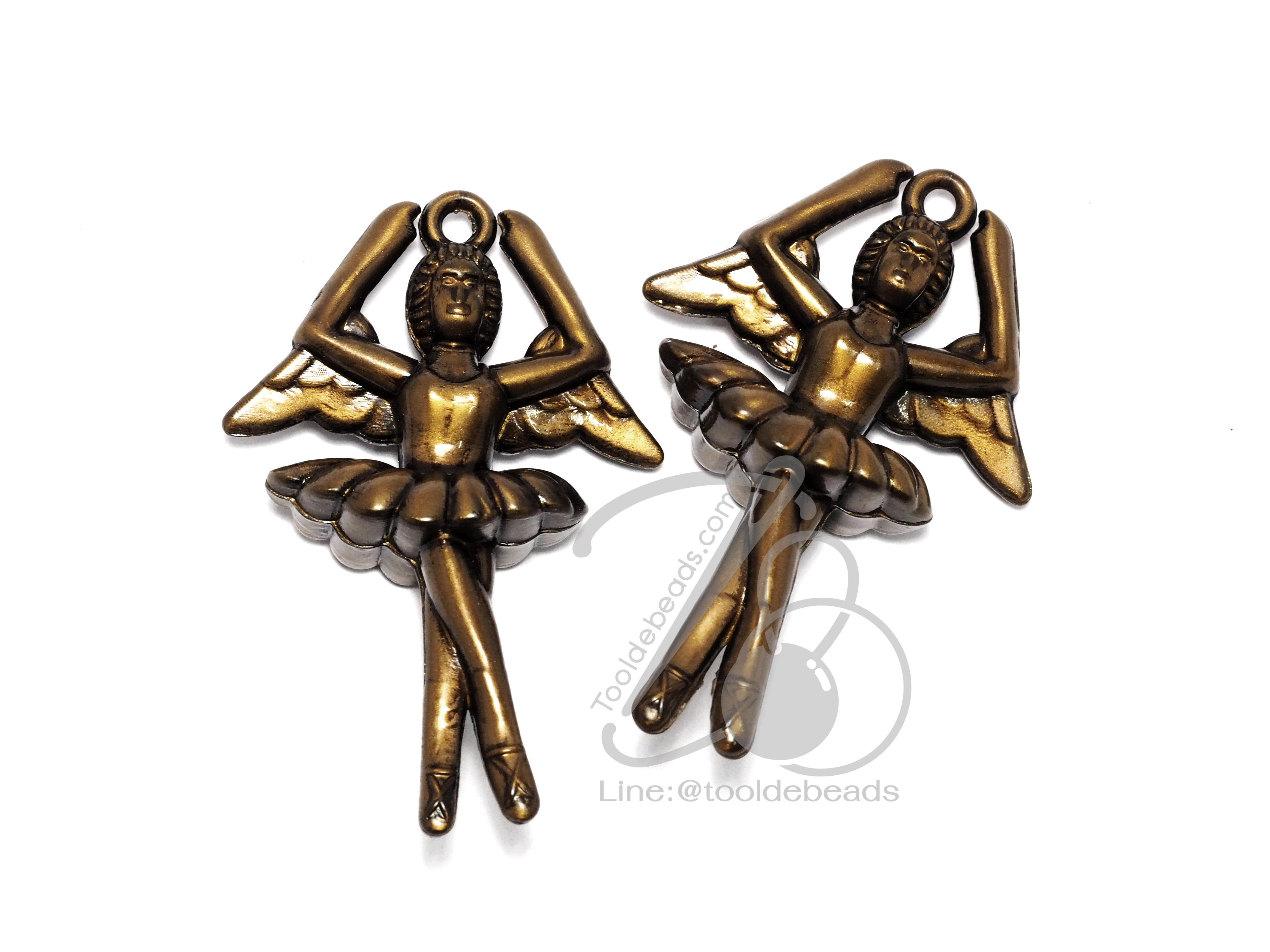 จี้อะคริลิค 39*55มม. ลายนักบัลเลย์ สีสนิม (15 กรัม) SKU-05893