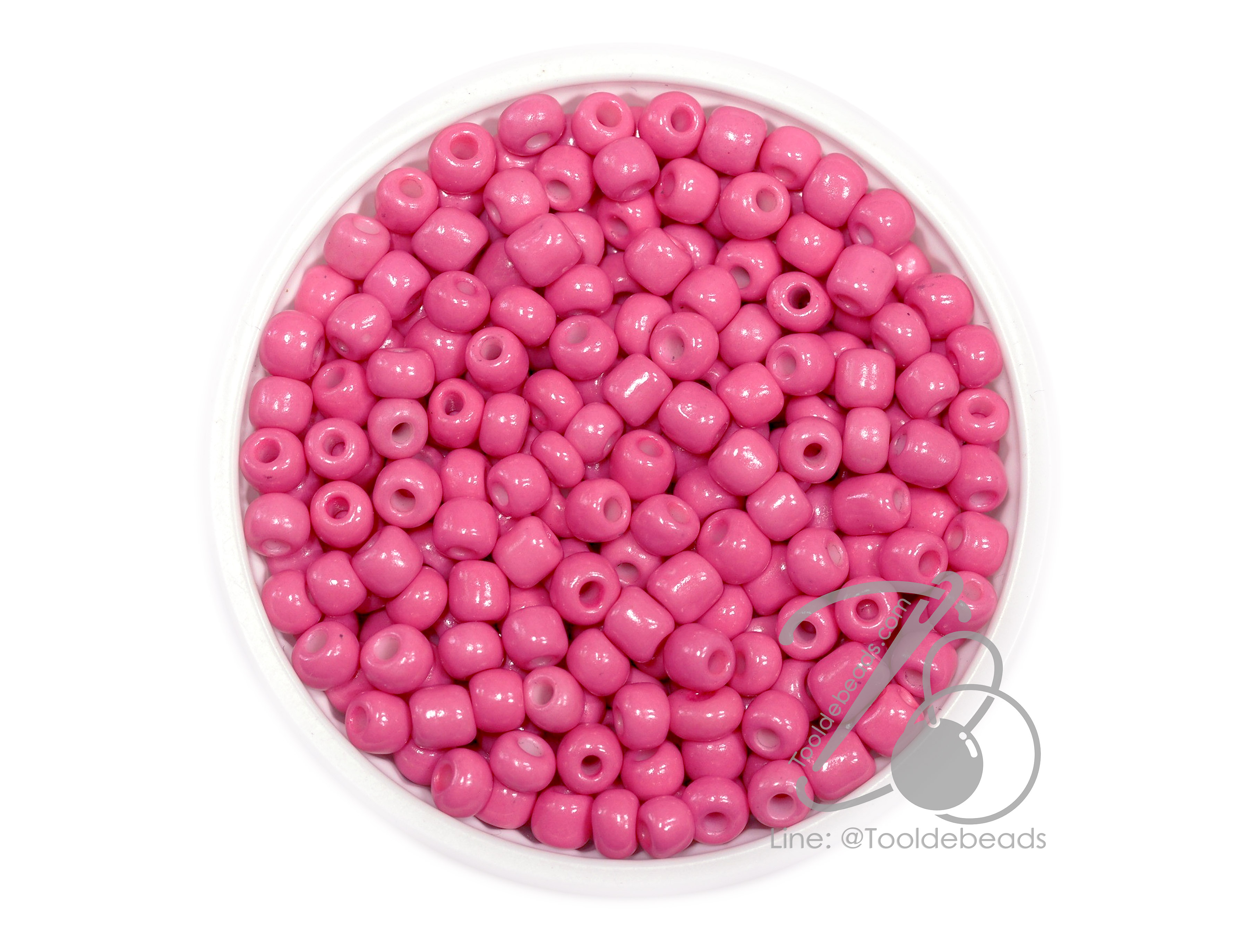 OK Brand ลูกปัดเม็ดทราย 6/0 โทนด้าน สีชมพูหม่น (450 กรัม) SKU-14866