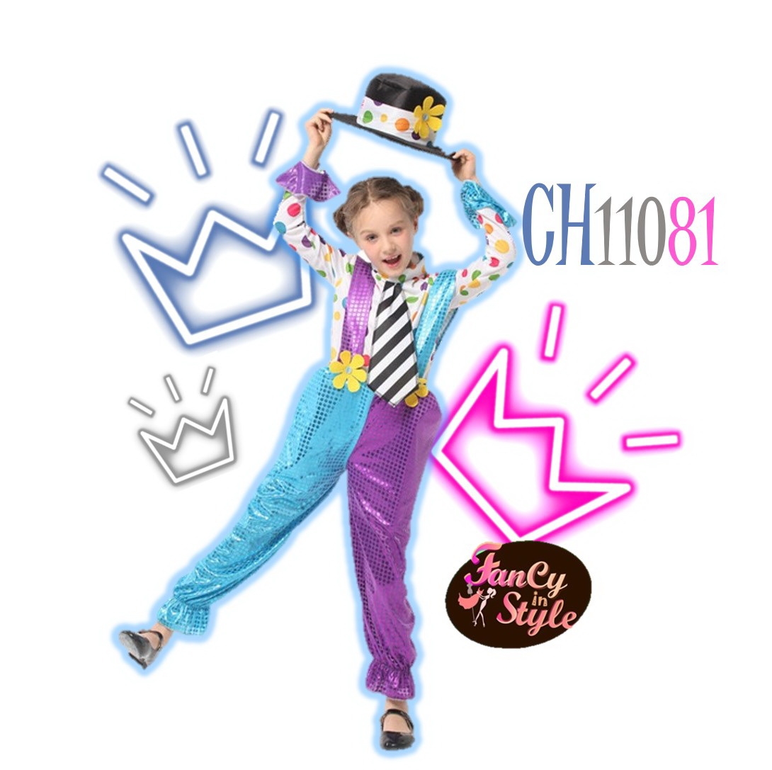 Children Costume/ชุดแฟนซีสำหรับคุณหนู/Clown Girl Deluxe Costume/ชุดแฟนซีตัวตลกโบโซ่สำหรับคุณหนู