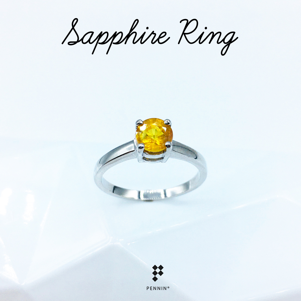 แหวนบุษราคัม บางกะจะ จันทบุรี เม็ดเดี่ยว (Solitaire Rings) เสริมสิริมงคล สวยคลาสสิค ใส่ได้ทุกโอกาส