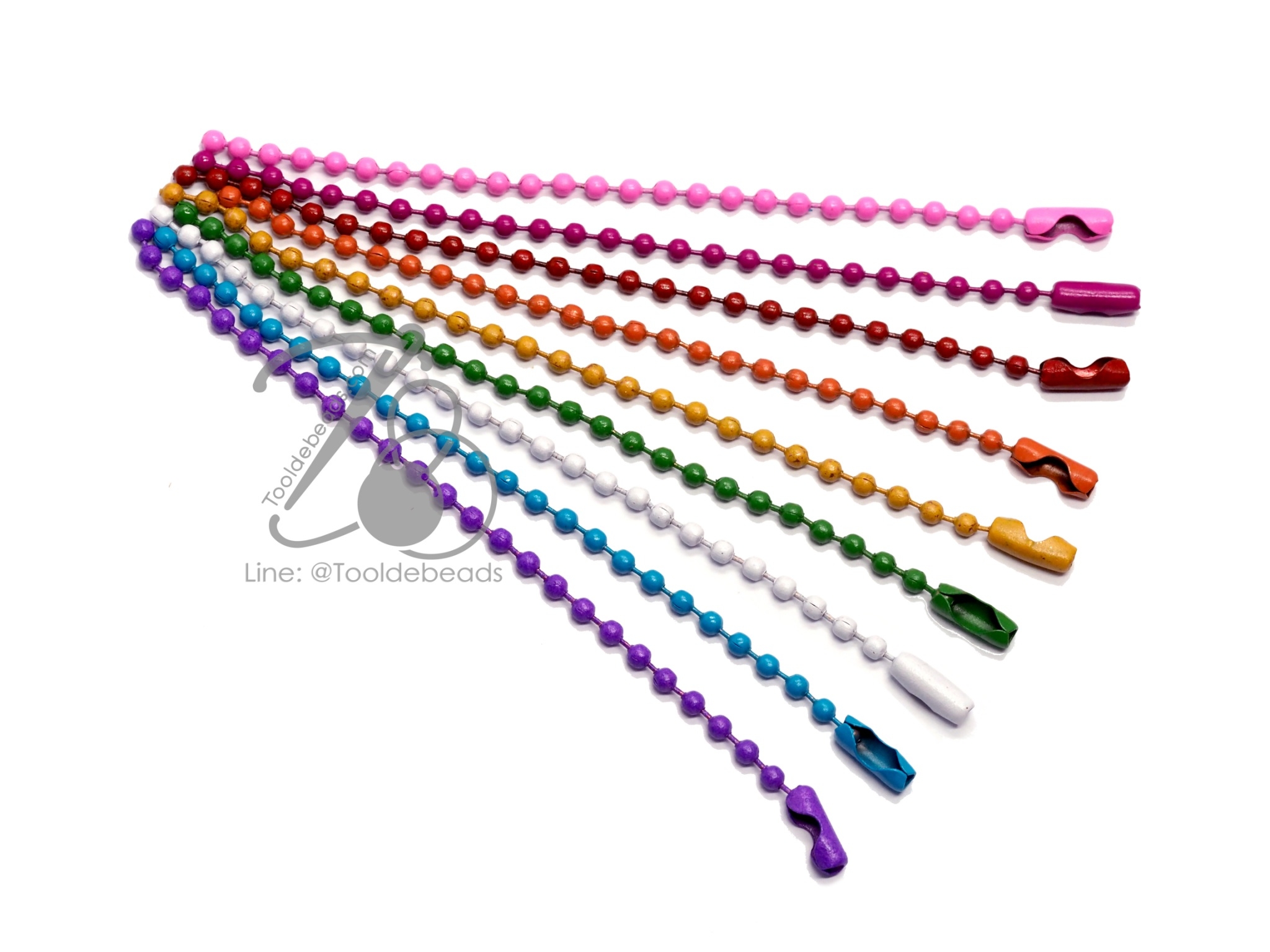 พวงกุญแจ โซ่ไข่ปลา 9ซม. คละสี (1000 ชิ้น) SKU-10355