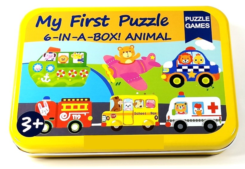 จิ๊กซอว์ไม้พร้อมส่ง หลากหลายแบบ สีสันสดใสแบบเล่นได้แบบ 6 IN 1