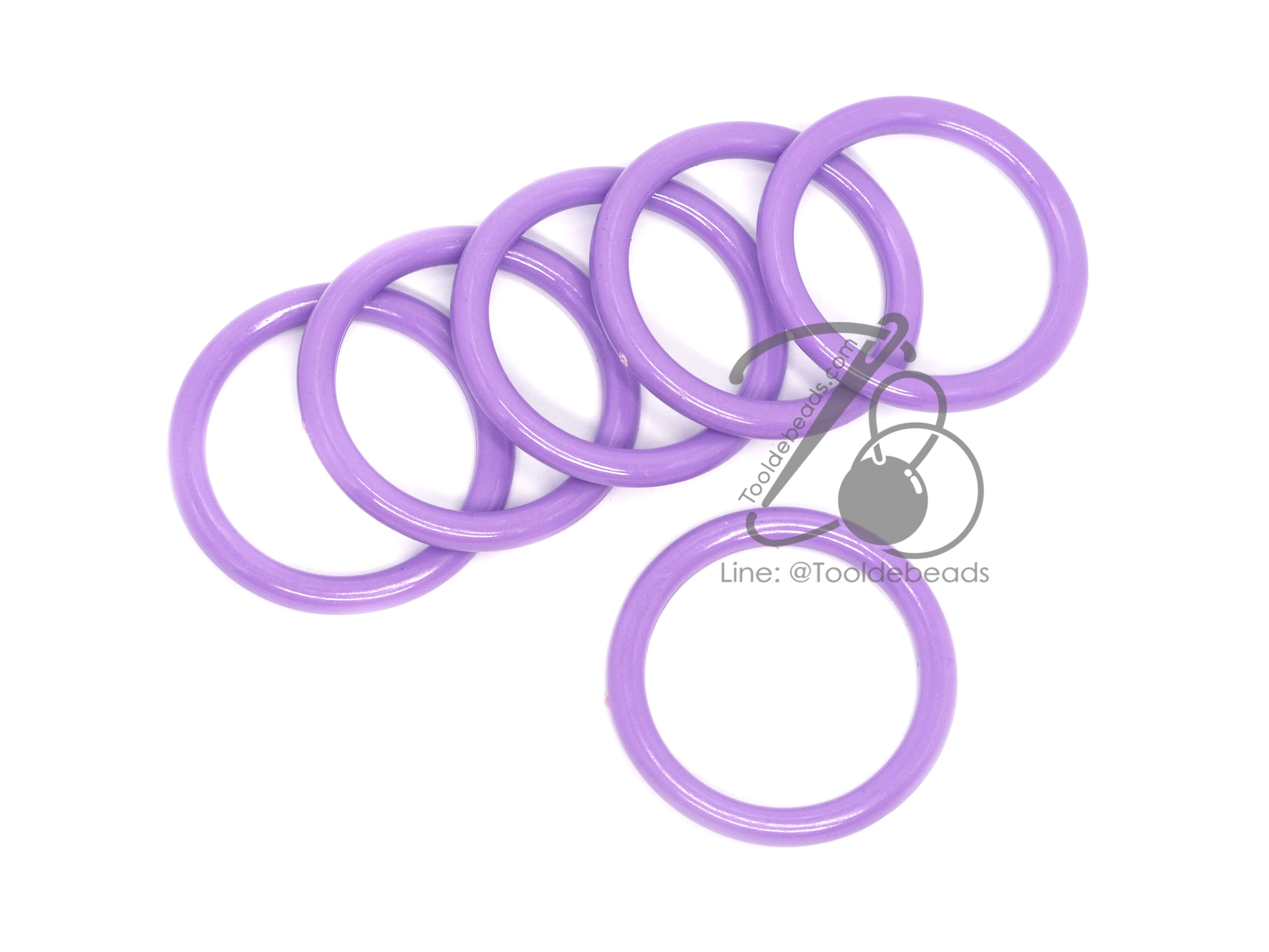 ห่วงพลาสติกโบ๋ 38มม. สีสด (450 กรัม) SKU-13164