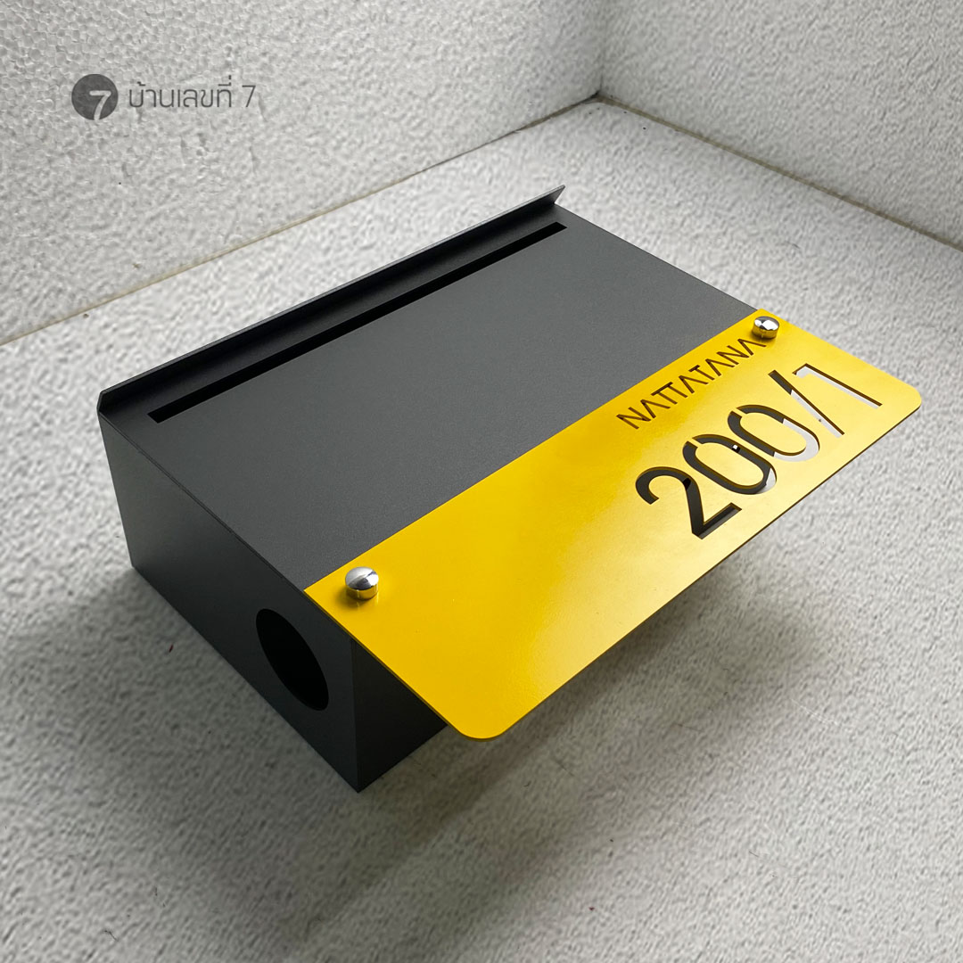 ตู้จดหมายรุ่น NEW 2022 แผ่นเลขเหล็ก ขนาดรวม 30x25 cm