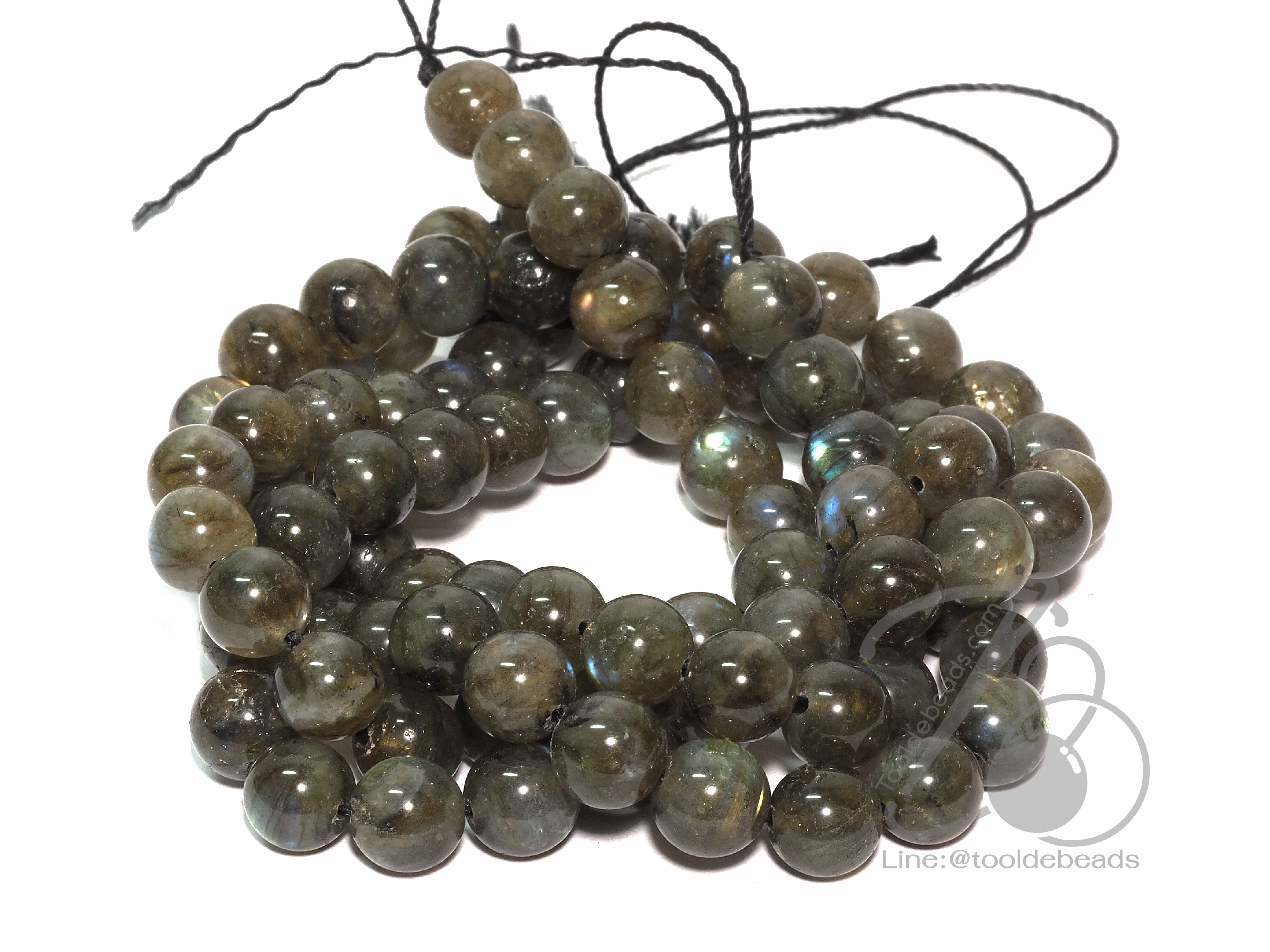 หิน Labradorite (high quality) 8มม. (48 เม็ด) SKU-01060
