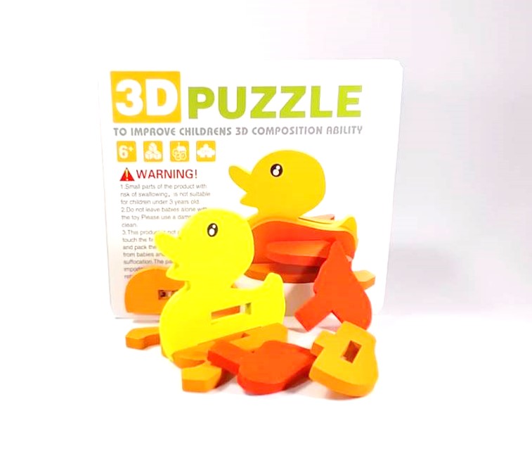 จิ๊กซอว์ไม้พร้อมส่ง 3D รูปสัตว์หลายแบบ สีสันสดใส