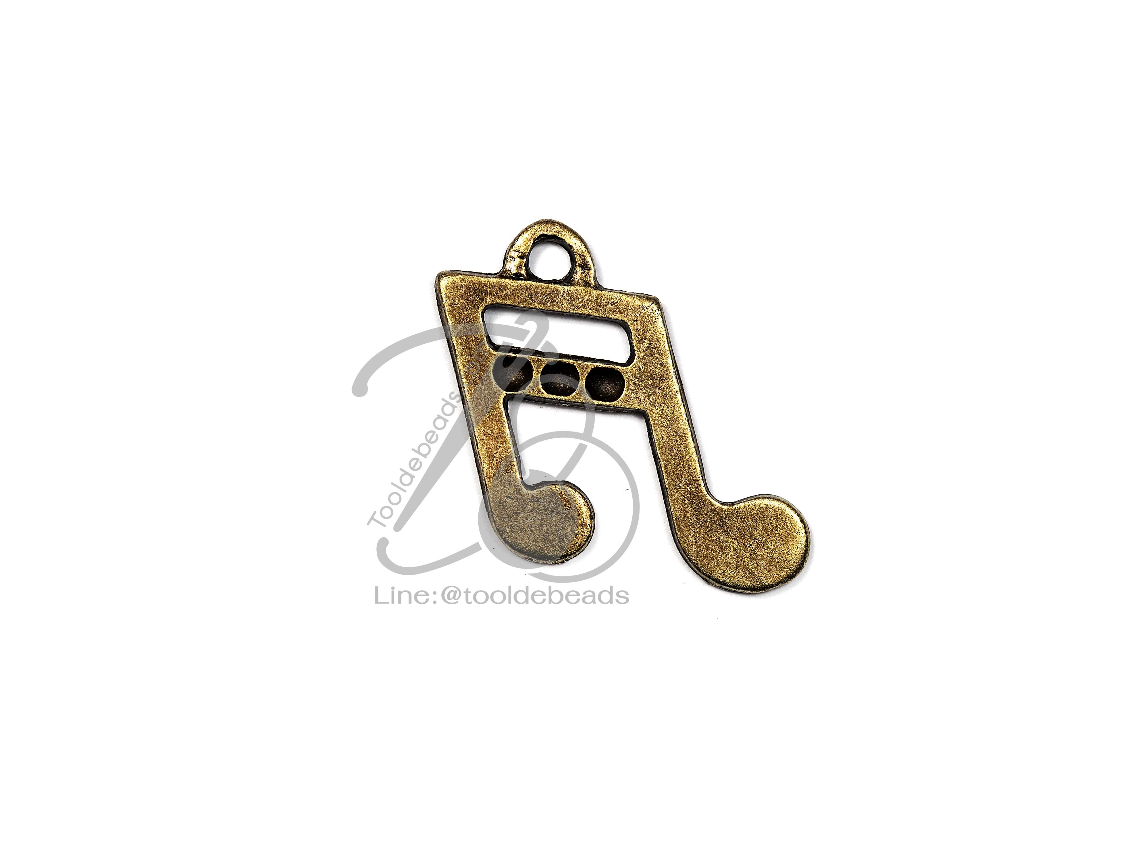 จี้เหล็ก 183 21*25มม. ลายตัวโน้ต สีสนิม (1 ชิ้น) SKU-00558