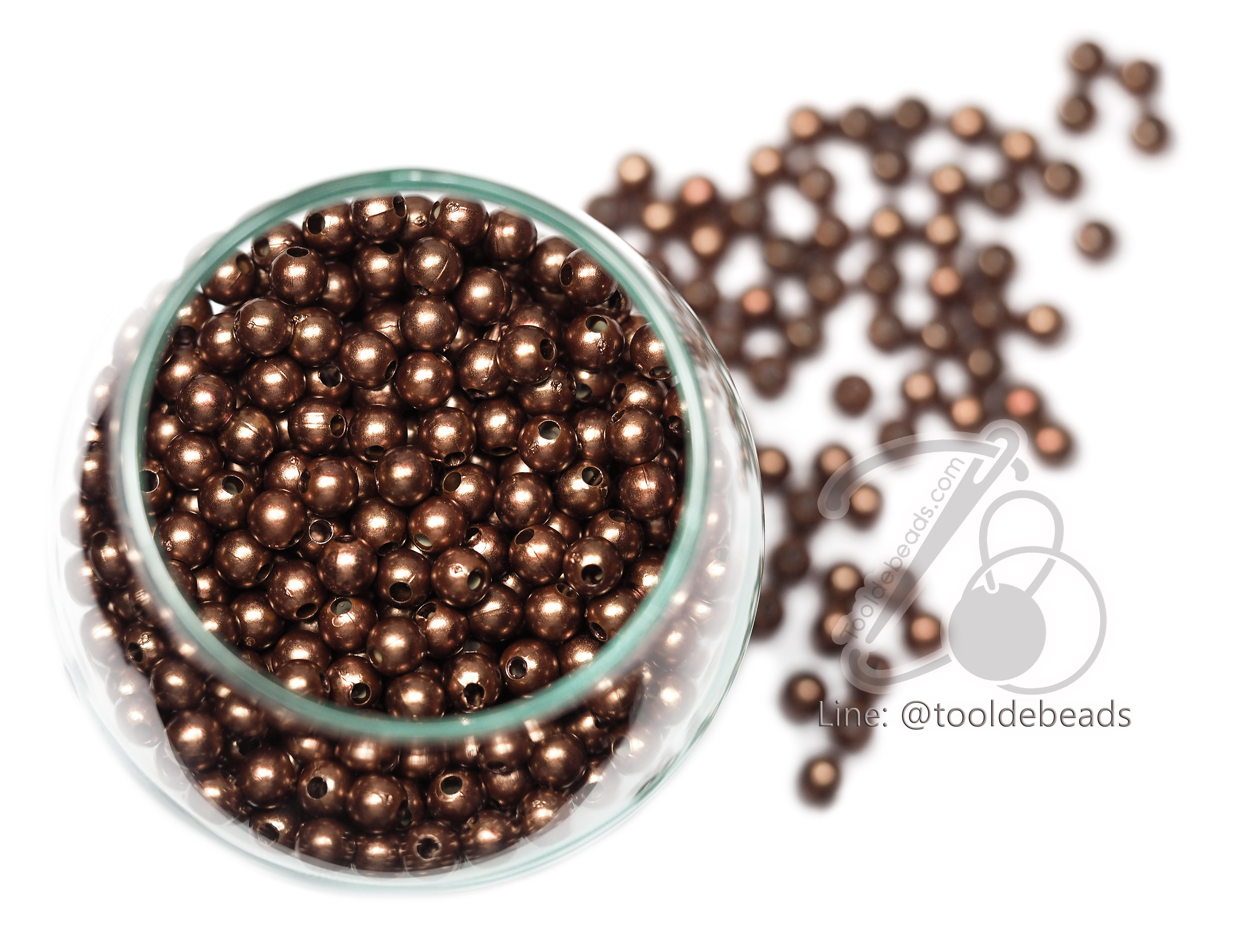 ลูกปัดมุกพลาสติก 5มม. (15 กรัม) SKU-07209