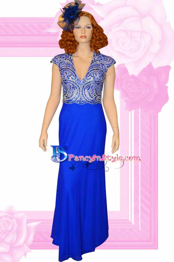 Long Dress/ชุดราตรียาวสีน้ำเงิน/ชุดเดรสยาว/ชุดออกงาน/ชุดไปงานแต่ง