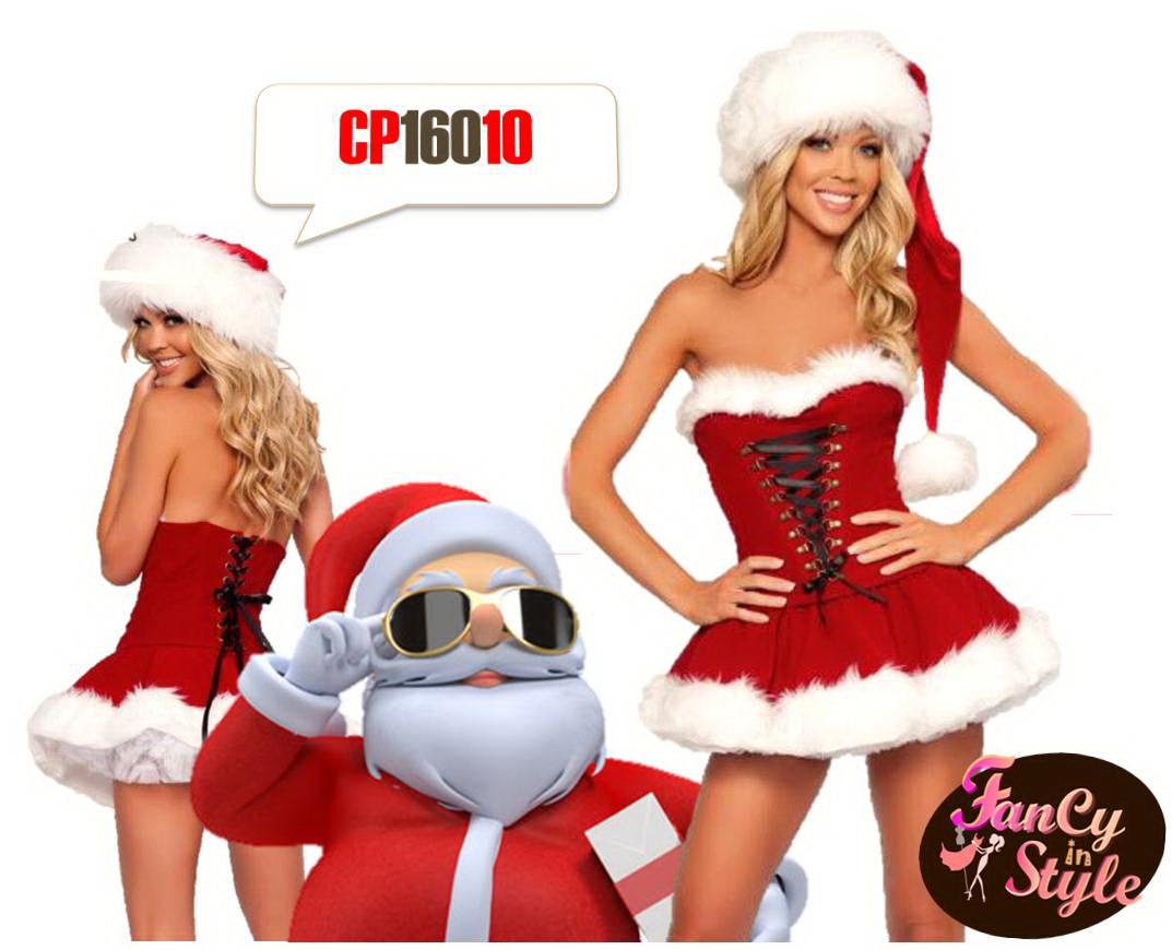Christmas Santa Babe Red costume/ชุดซานตี้แสนสวย