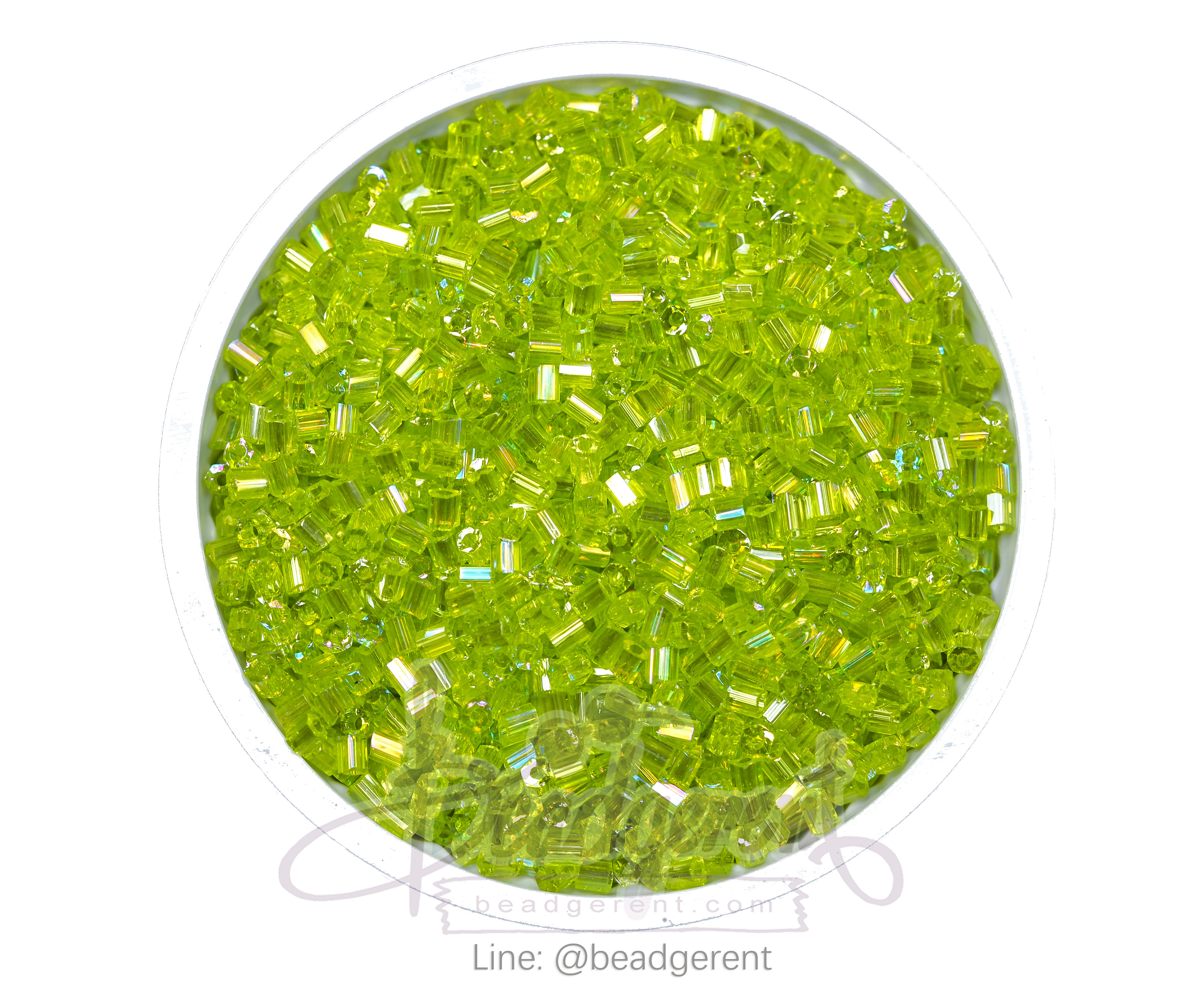 ปล้องสั้น โทนรุ้ง สีเขียวตอง (100 กรัม) SKU-03433