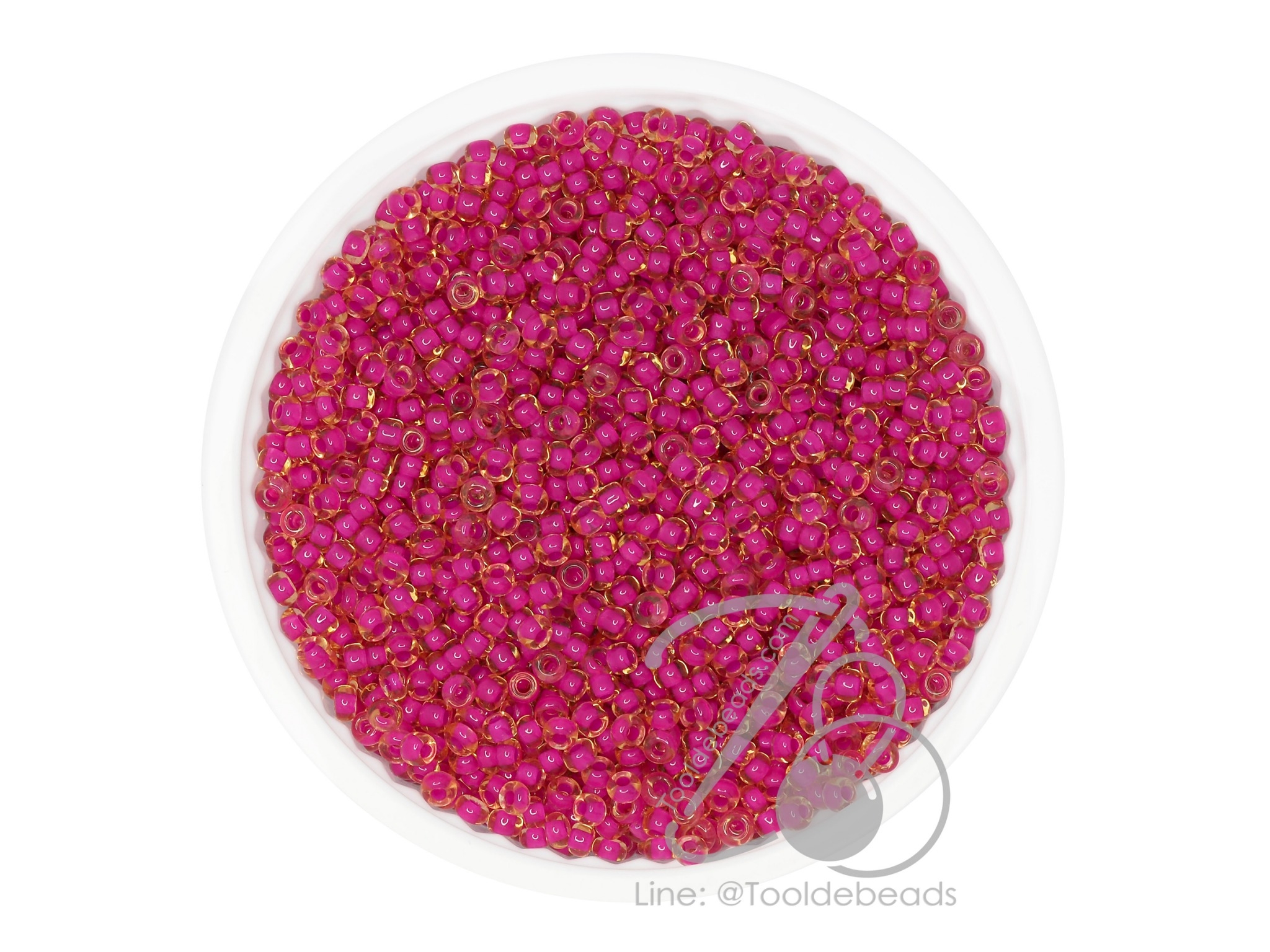 ลูกปัดเม็ดทราย 12/0 สอดไส้ สีแดง (15 กรัม) SKU-04055