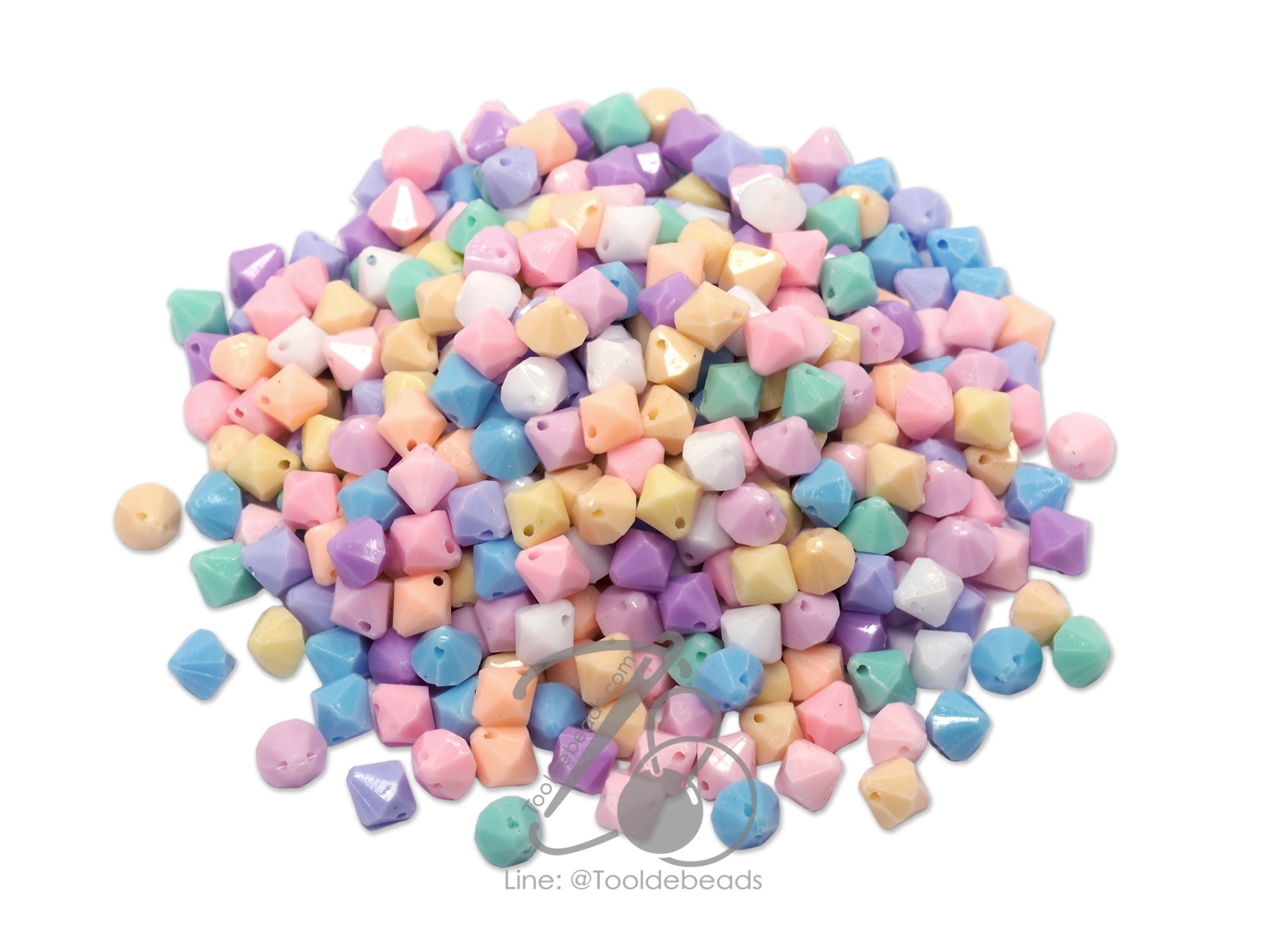จี้พาสเทล 8มม. ลายคริสตัล (80 กรัม) SKU-08523