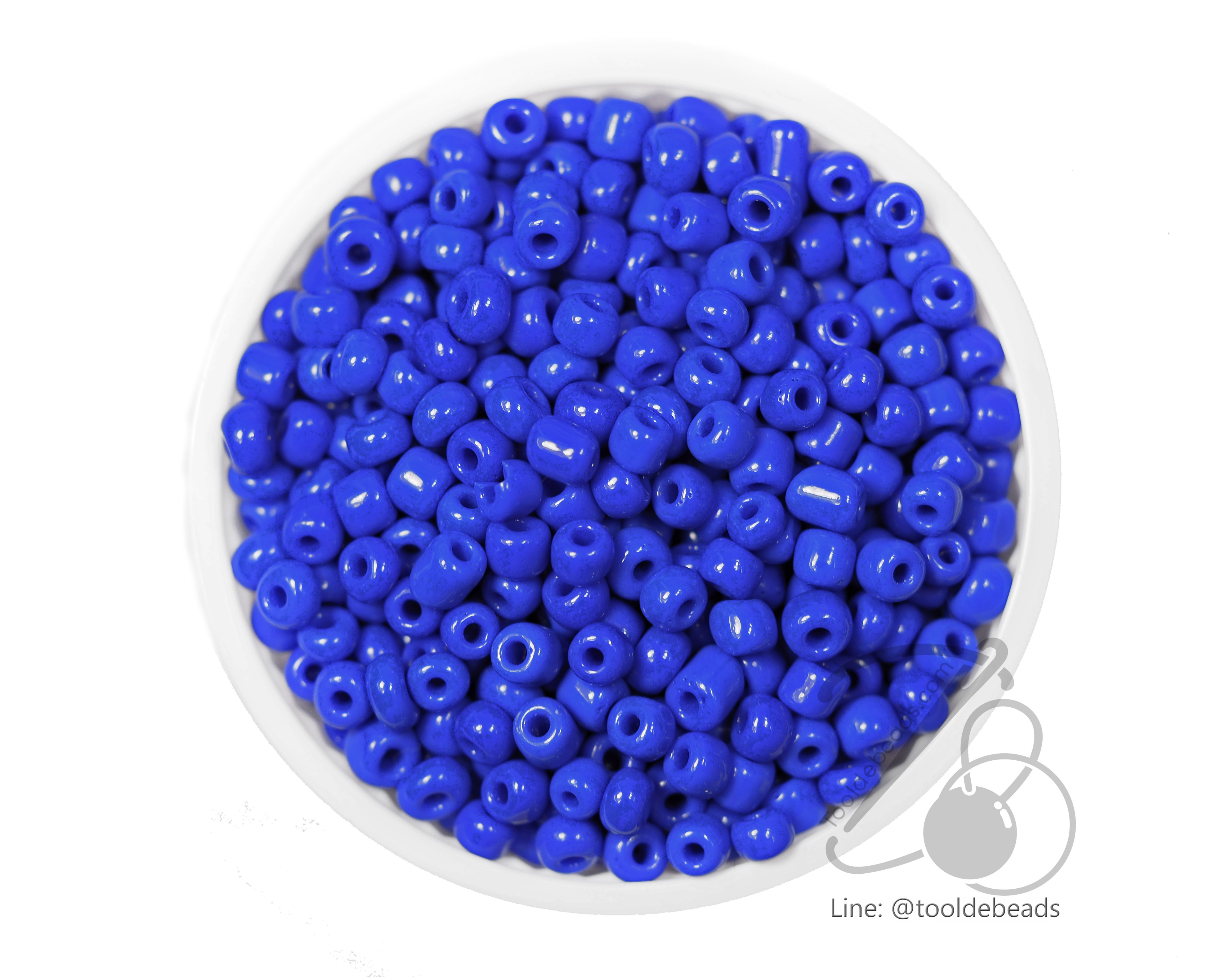 ลูกปัดเม็ดทราย 6/0 โทนด้าน สีน้ำเงินม่วง (100 กรัม) SKU-03827