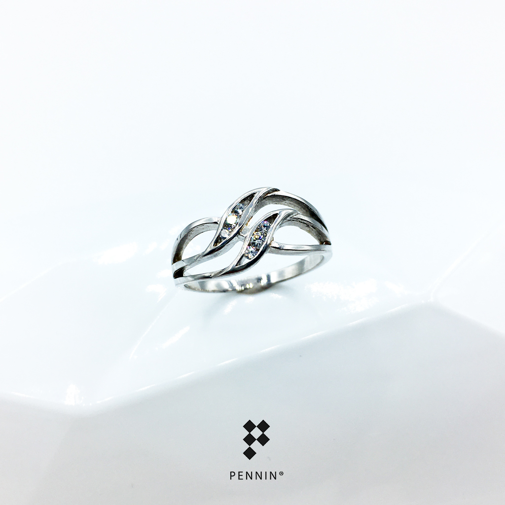 แหวนอินฟินิตี้เพชรสวิส CZ Double Infinity Diamond Ring เกรด TOP 6A สวยหรู เสริมโชคลาภ