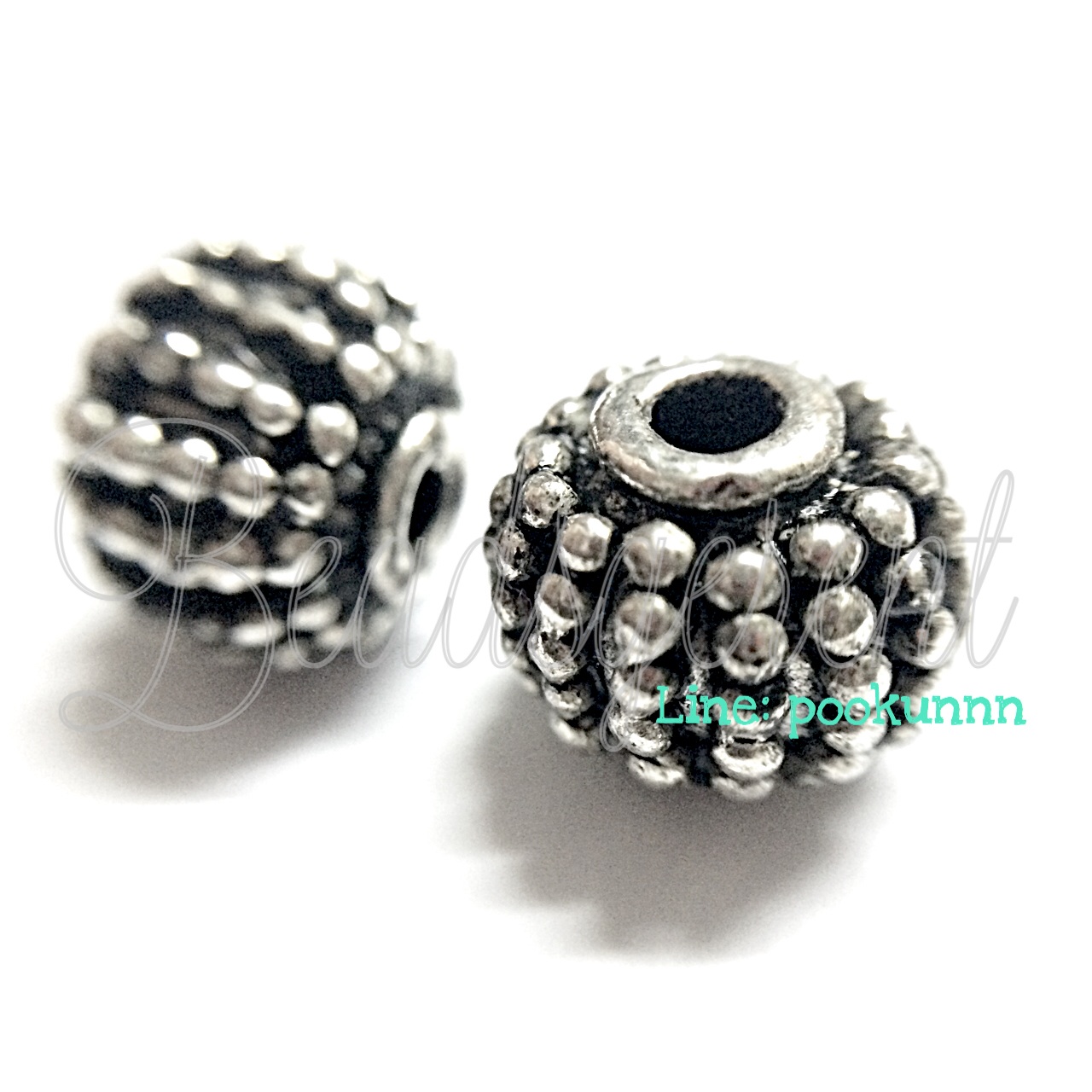 ลูกปัดโรเดียม 02 ขนาด8มม. (1 ชิ้น) SKU-03269