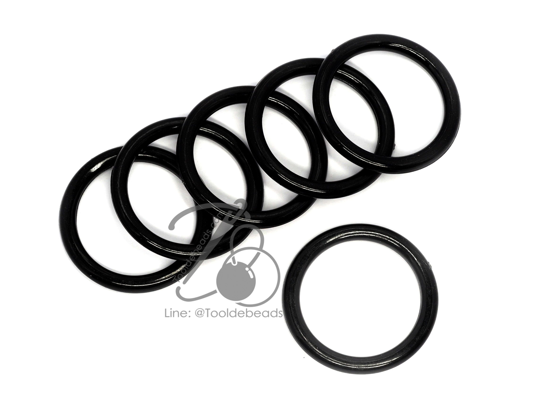 ห่วงพลาสติกโบ๋ 38มม. สีสด (450 กรัม) SKU-13164