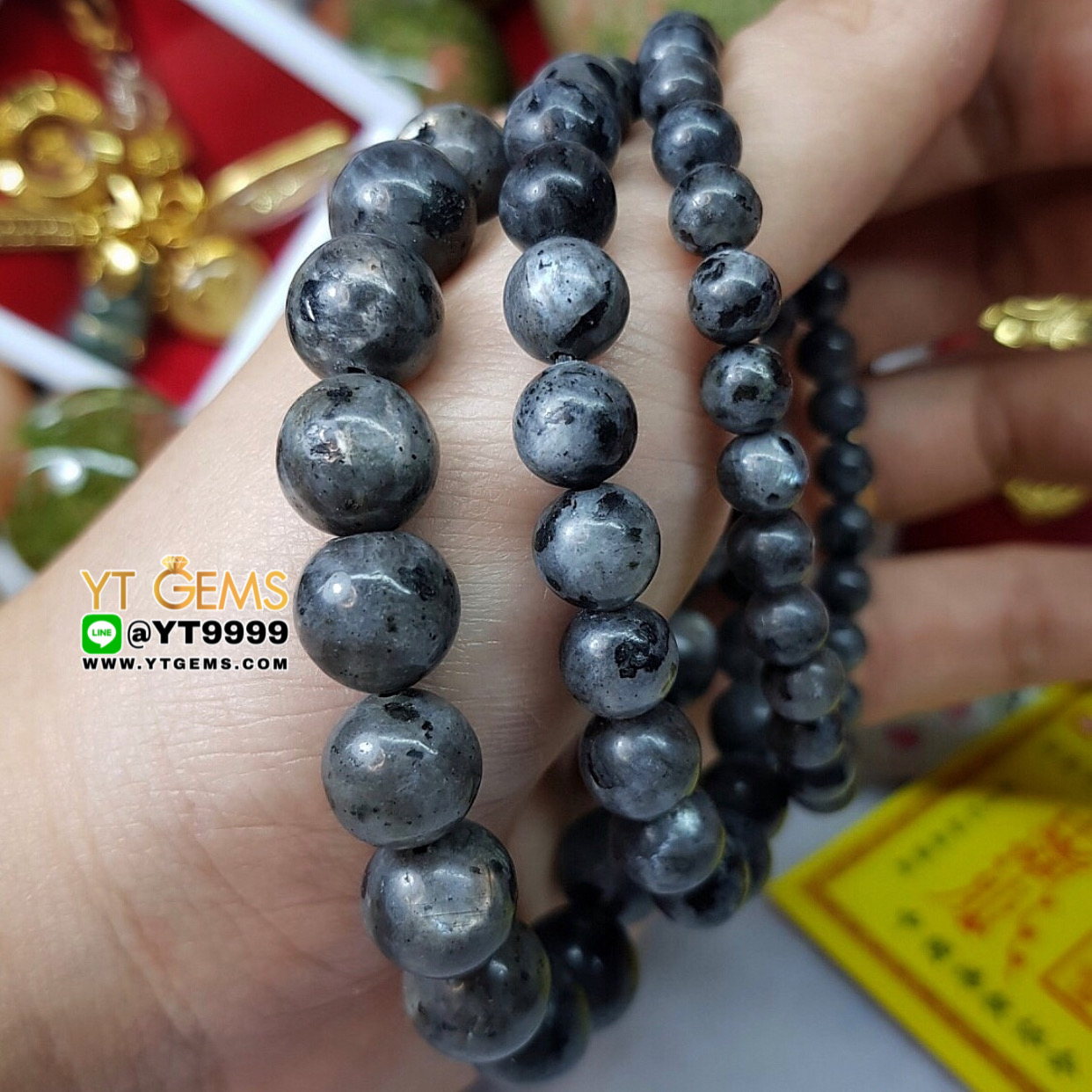 สร้อยข้อมือเอิร์ธโอปอล หินเอิร์ธโอปอลแท้ ขนาดหิน 12 mm YTG-8885 YTGEMS