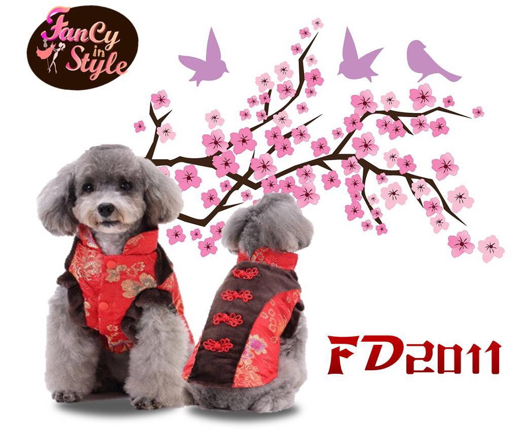 Chinese Style Dog Costume/Dog shirt/เสื้อสไตล์จีนสำหรับน้องหมา/เสื้อกี่เพ้าสำหรับน้องหมา