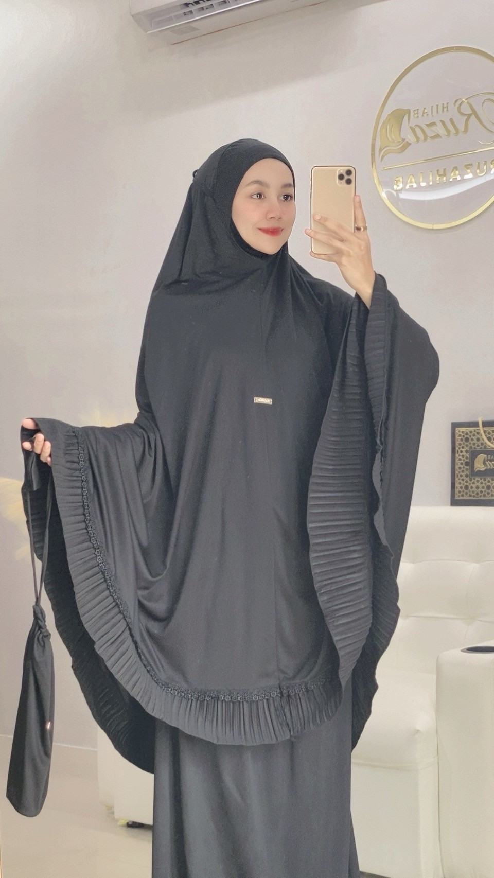 ตะละกง ชุดละหมาด ผ้าละหมาด รุ่นFariaเนื้อผ้าViscose premiumผ้านิ่ม ทิ้งตัว ไม่ง้อเตารีด ใส่สบายไม่ร้อน แถมฟรีกระเป่า