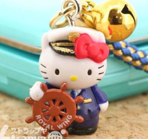 ที่ห้อยมือถือคิตตี้ชุดกัปตันเรือ Royal Wing