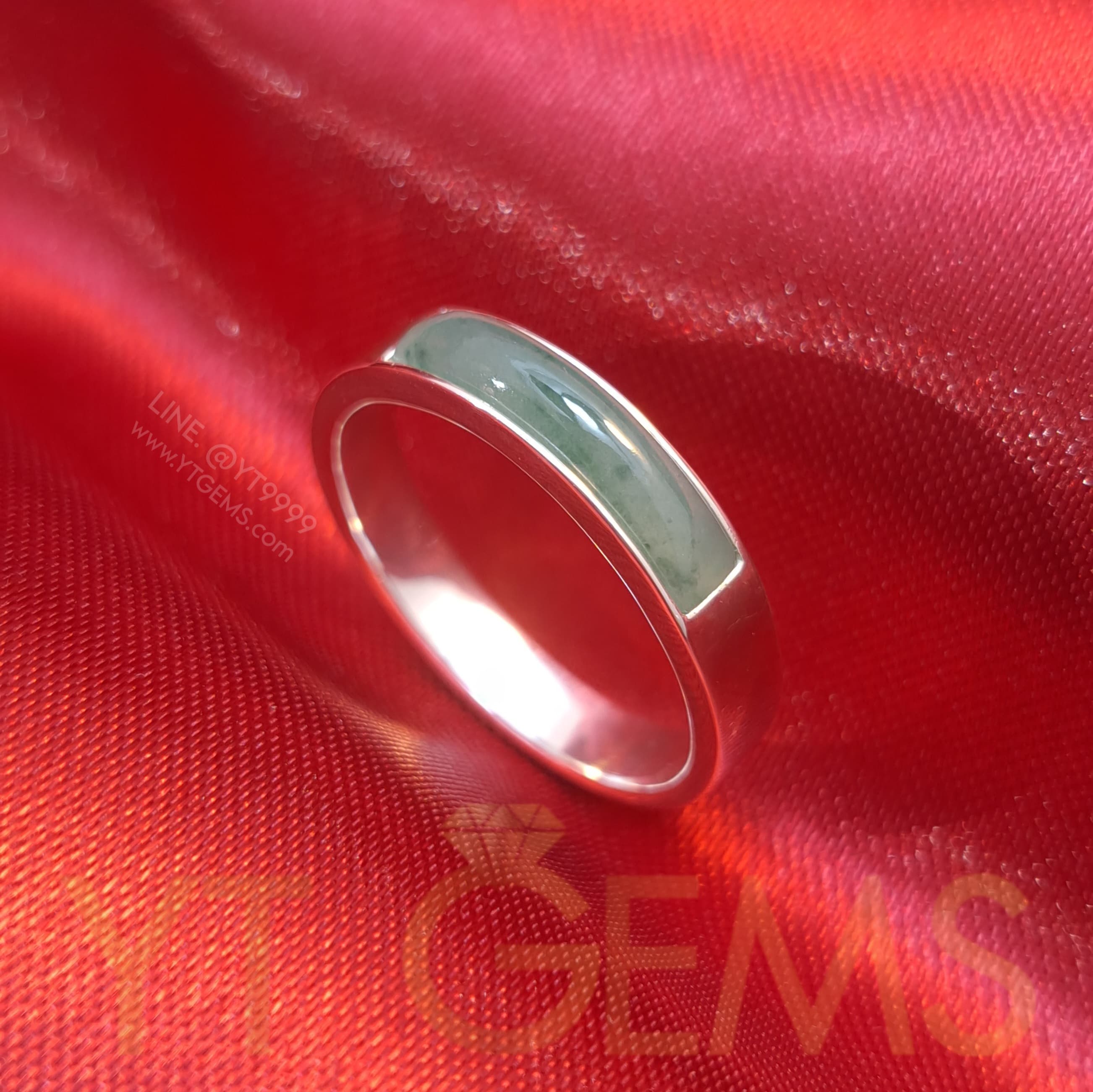 แหวน หยกแท้ เงินแท้ หยกบลู Jadeite A กัวเตมาลา YTG-4367 YTGEMS whole