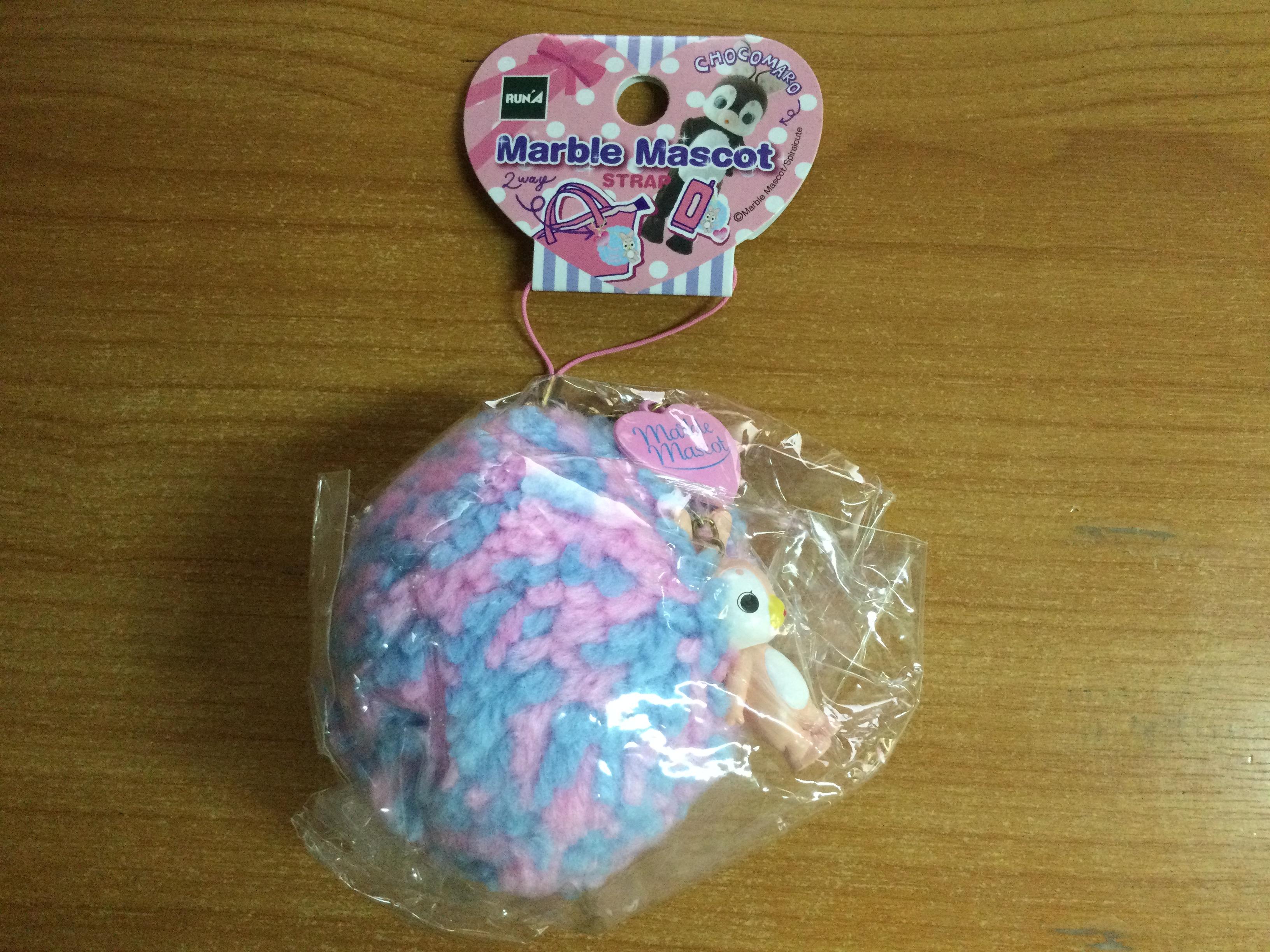 Marble Mascot Strap 3 นิ้ว สีฟ้า-ชมพู