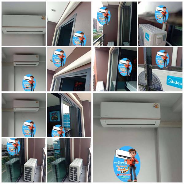 รีวิวติดตั้งแอร์ Midea ห้องพัก 6 ชุด ซอยรังสิต นครนายก20