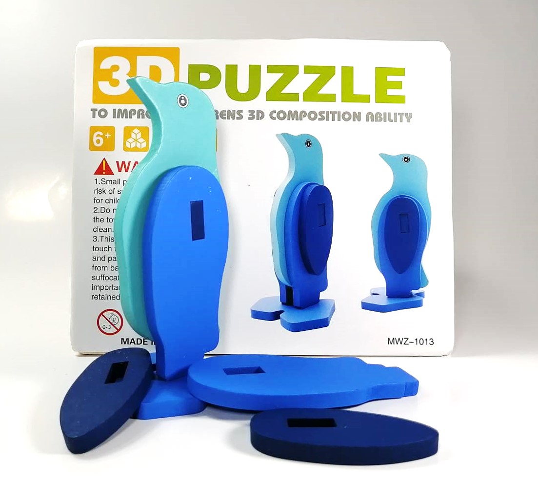 จิ๊กซอว์ไม้พร้อมส่ง 3D รูปสัตว์หลายแบบ สีสันสดใส