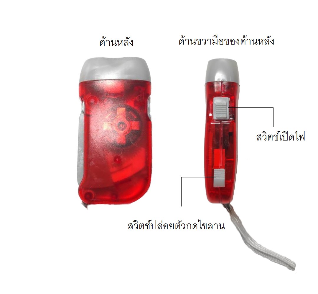 ไฟฉายโดเรม่อน พร้อมส่งมือปั้มไม่ใส่ถ่าน ไฟฉายDoraemon หลายสี