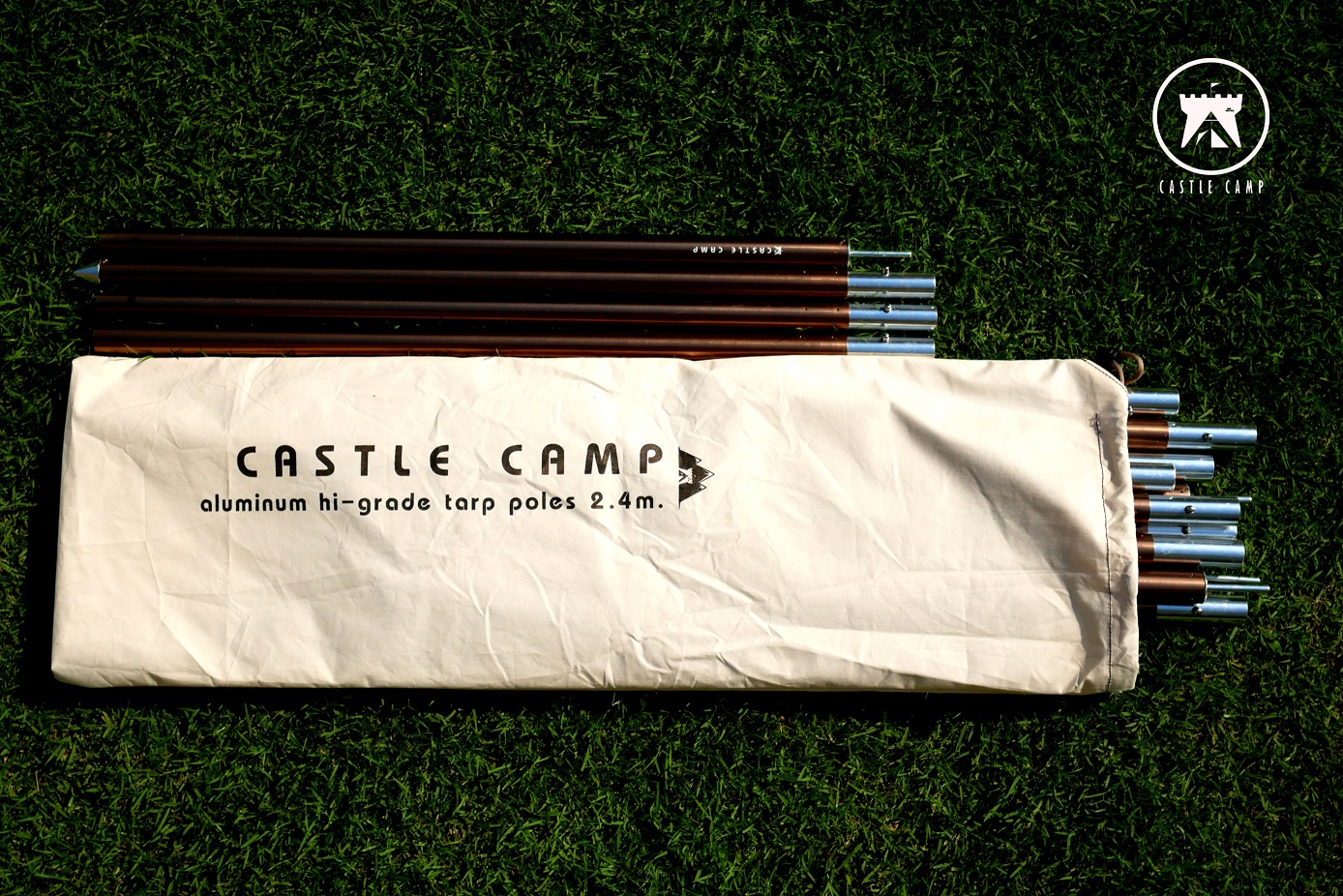 Aluminum Hi-Grade Tarp Poles 2.4m.