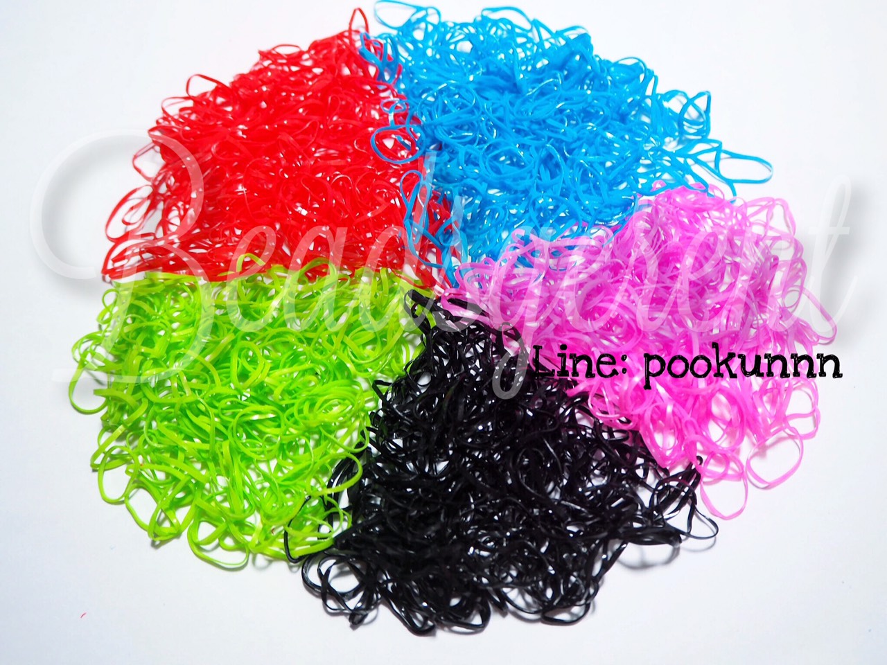หนังยางรัดผม สีผสม 23 เส้นจิ๋ว (1 กิโลกรัม) SKU-05319